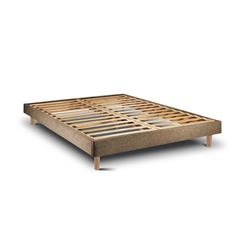 Estructura de cama tribu taupe 190 x 150 cm altura 30 cm indream