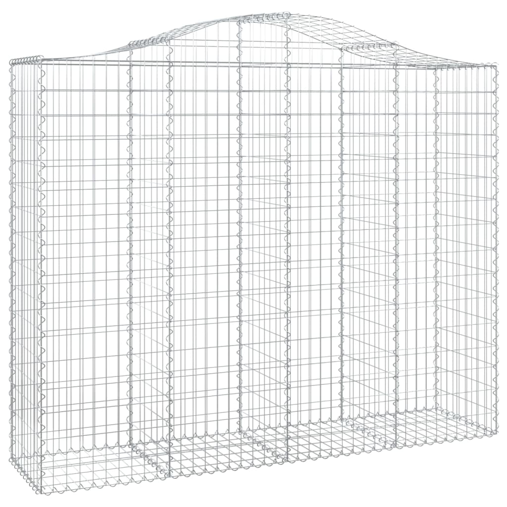 vidaXL cestas gaviones 10 uds forma de arco hierro 200x50x160/180 cm