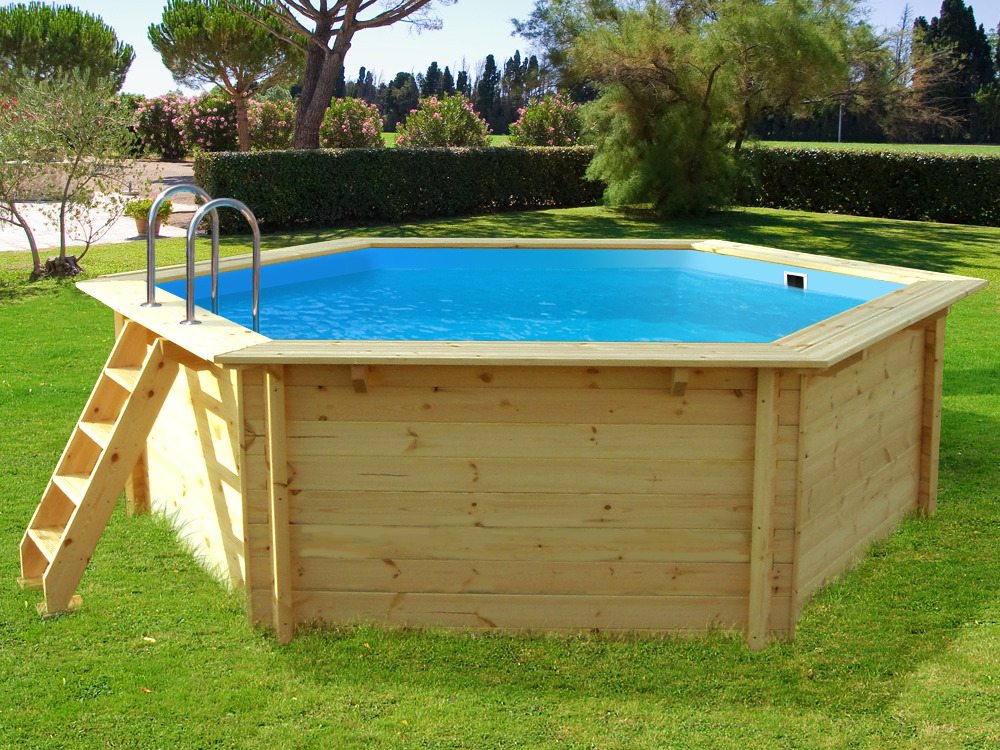 Piscina de madera "hawai" - 4.10 x 1.18 m