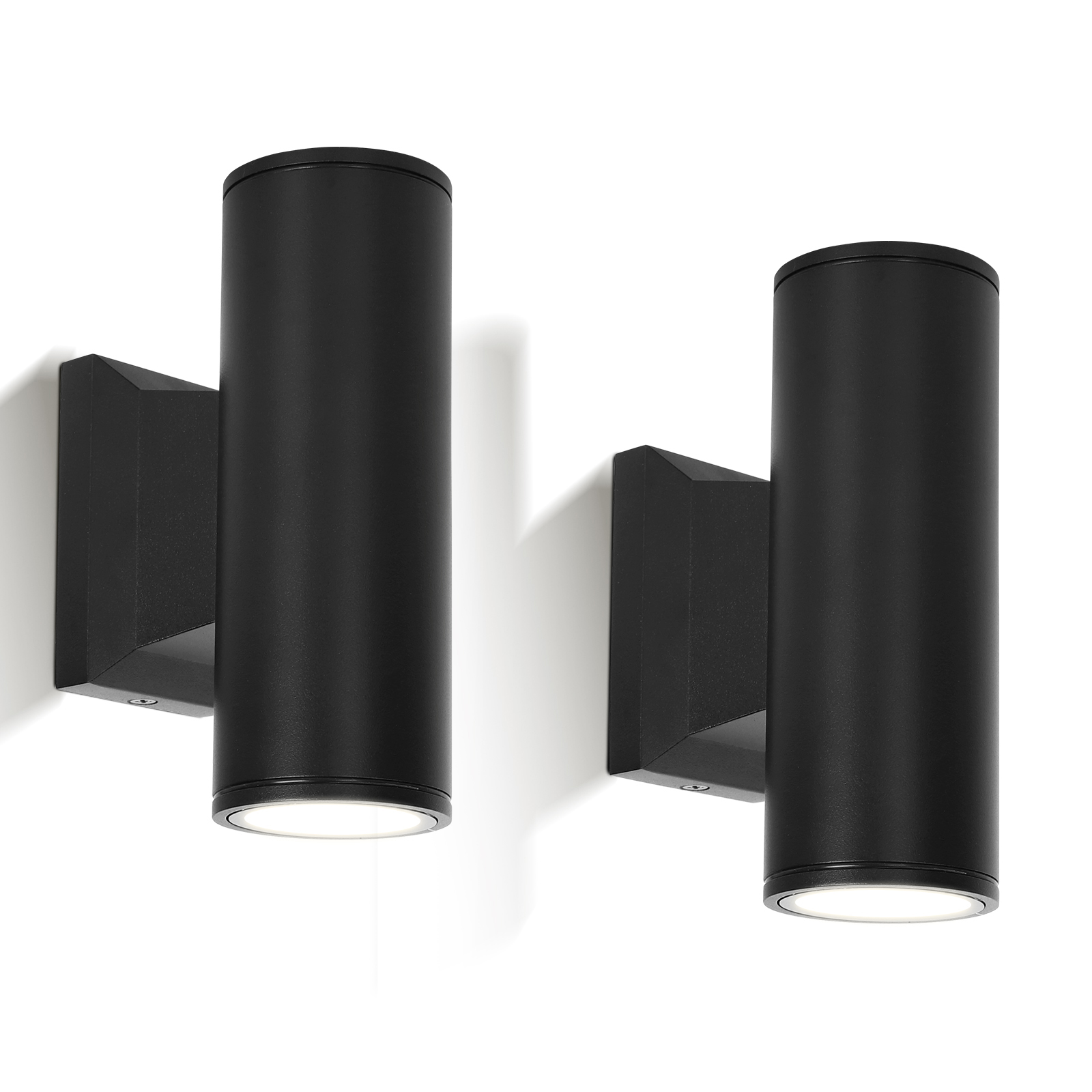 Aigostar aplique pared exterior,gu10,oval, ip65, 2 pcs sin bombillas