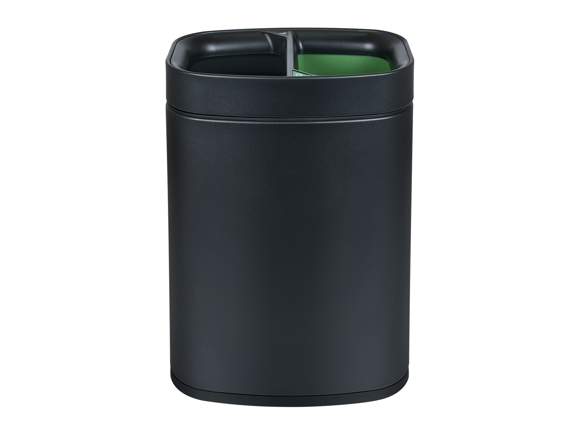 Papelera de reciclaje doble corby newport en negro