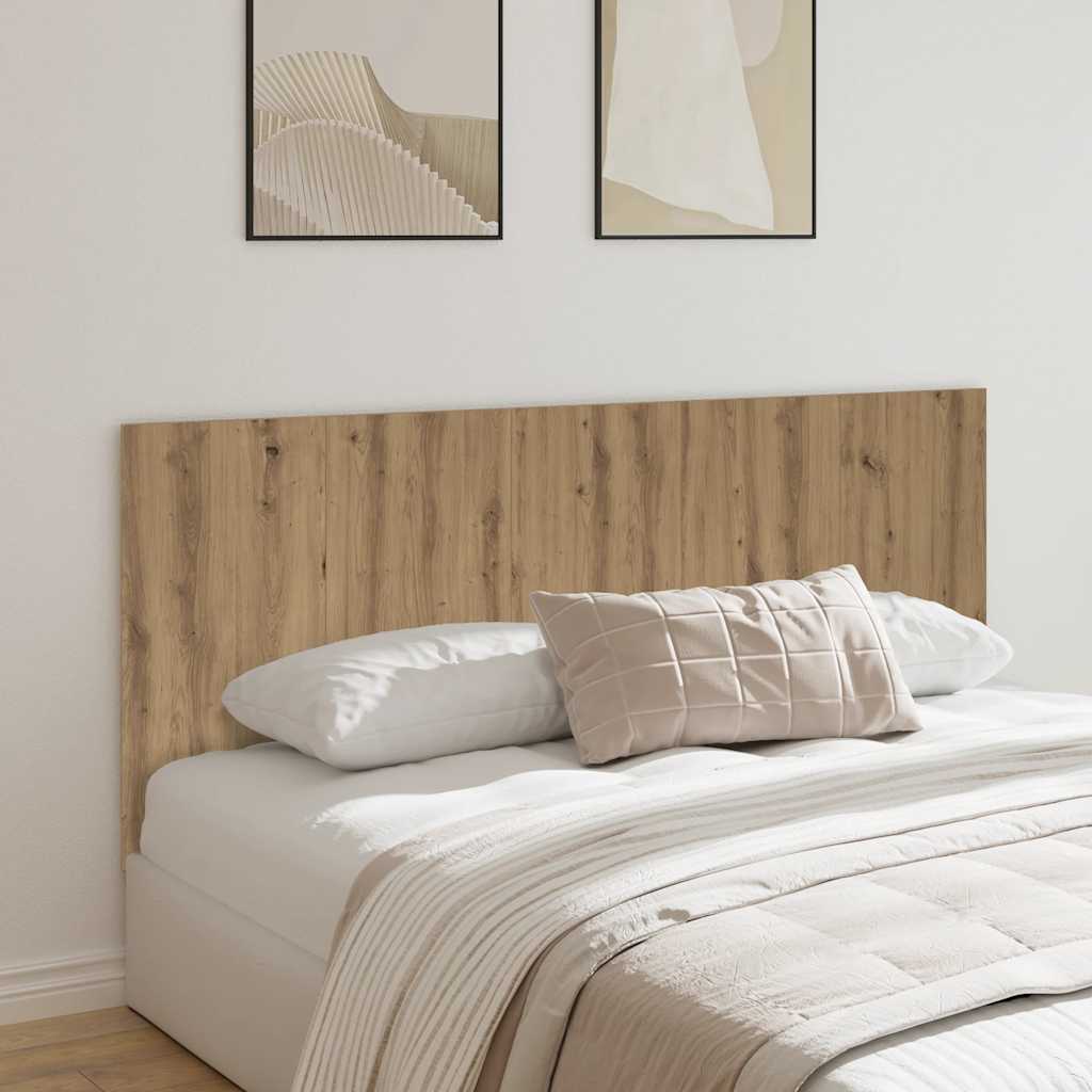Cabecero de cama madera ingeniería roble artisan 200x1,5x80 cm