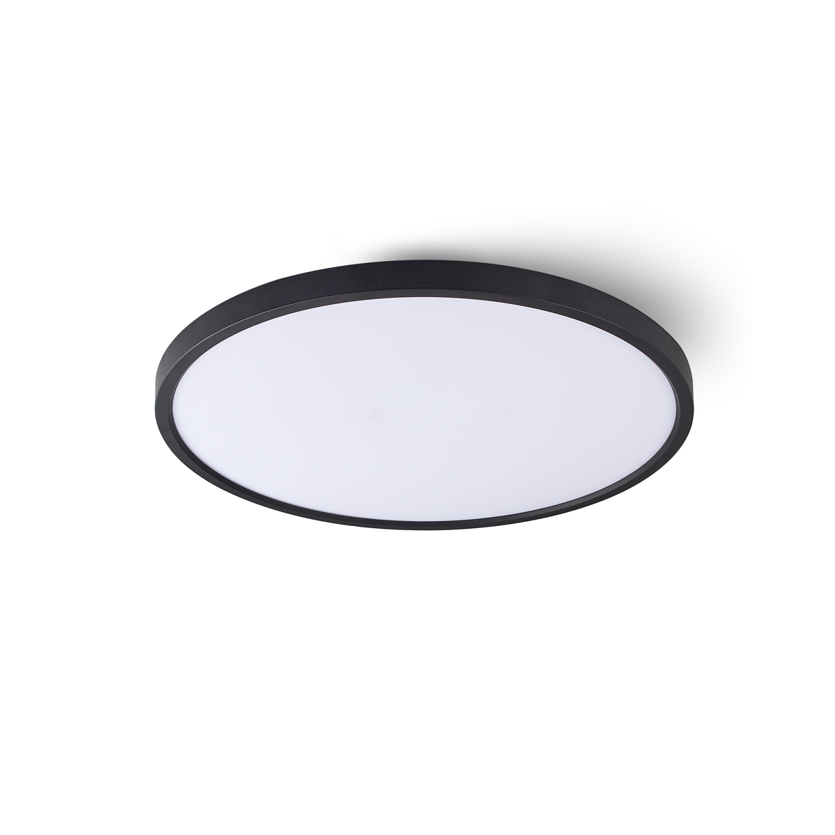 Plafón LED 36w cct, 40cm diámetro, marco negro
