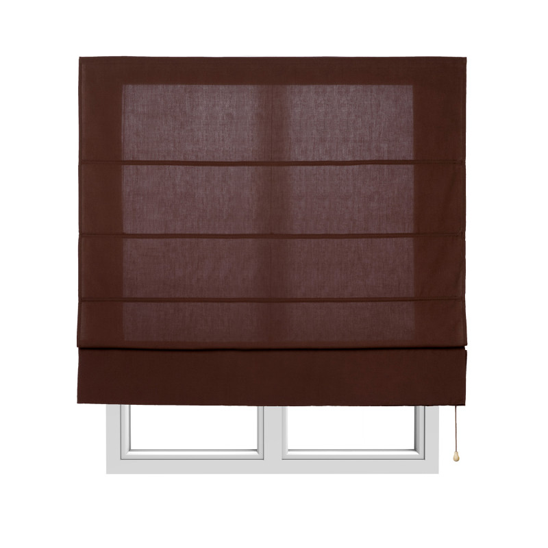 Storesdeco | estor plegable varillas, estor textil chocolate, 105 x 175cm