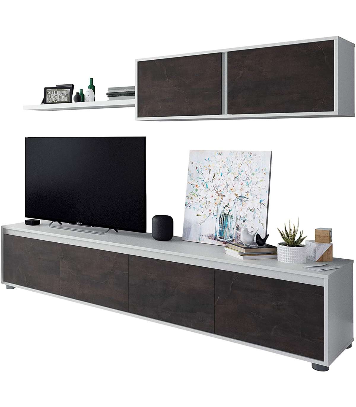 Mueble salón alida moderno con almacenamiento funcional