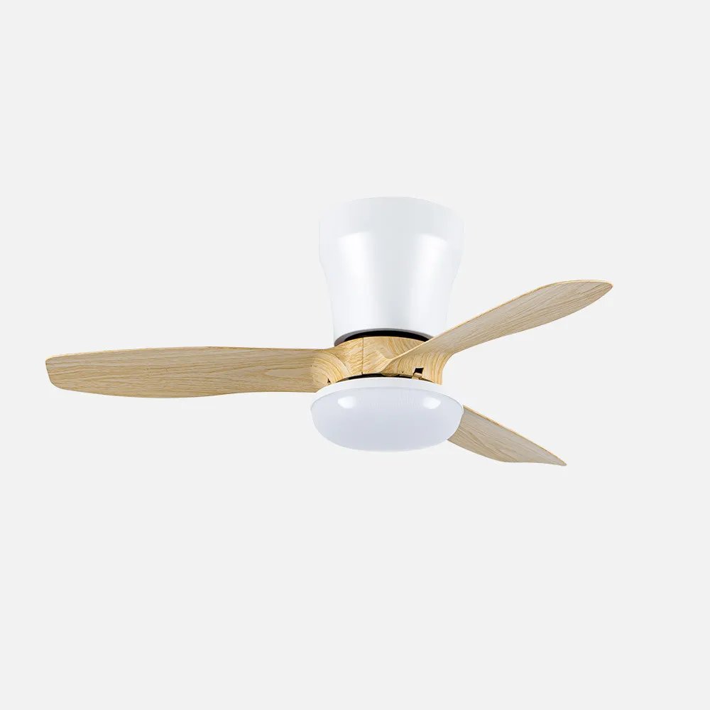 Ventilador dc cain 15w 1800lm blanco/haya 3aspas 62d 300 0k4200k6500kk regu