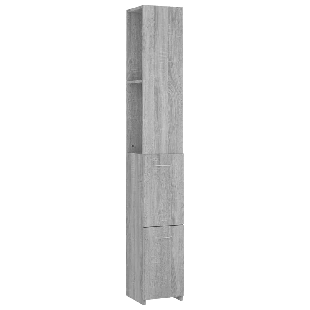 vidaXL mueble de baño madera de ingeniería gris sonoma 25x26,5x170 cm