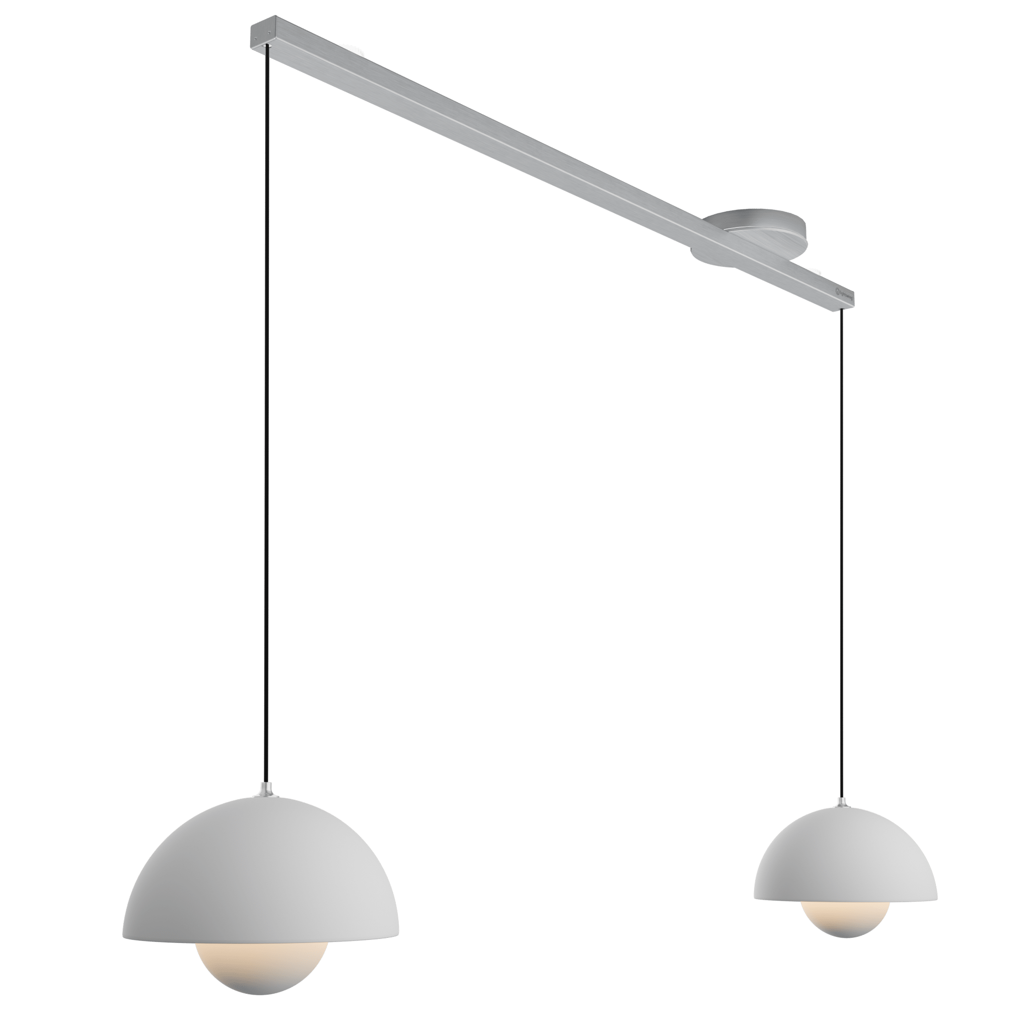 Lightswing® twin - acero inoxidable 90 cm - para dos lámparas coLGantes​​