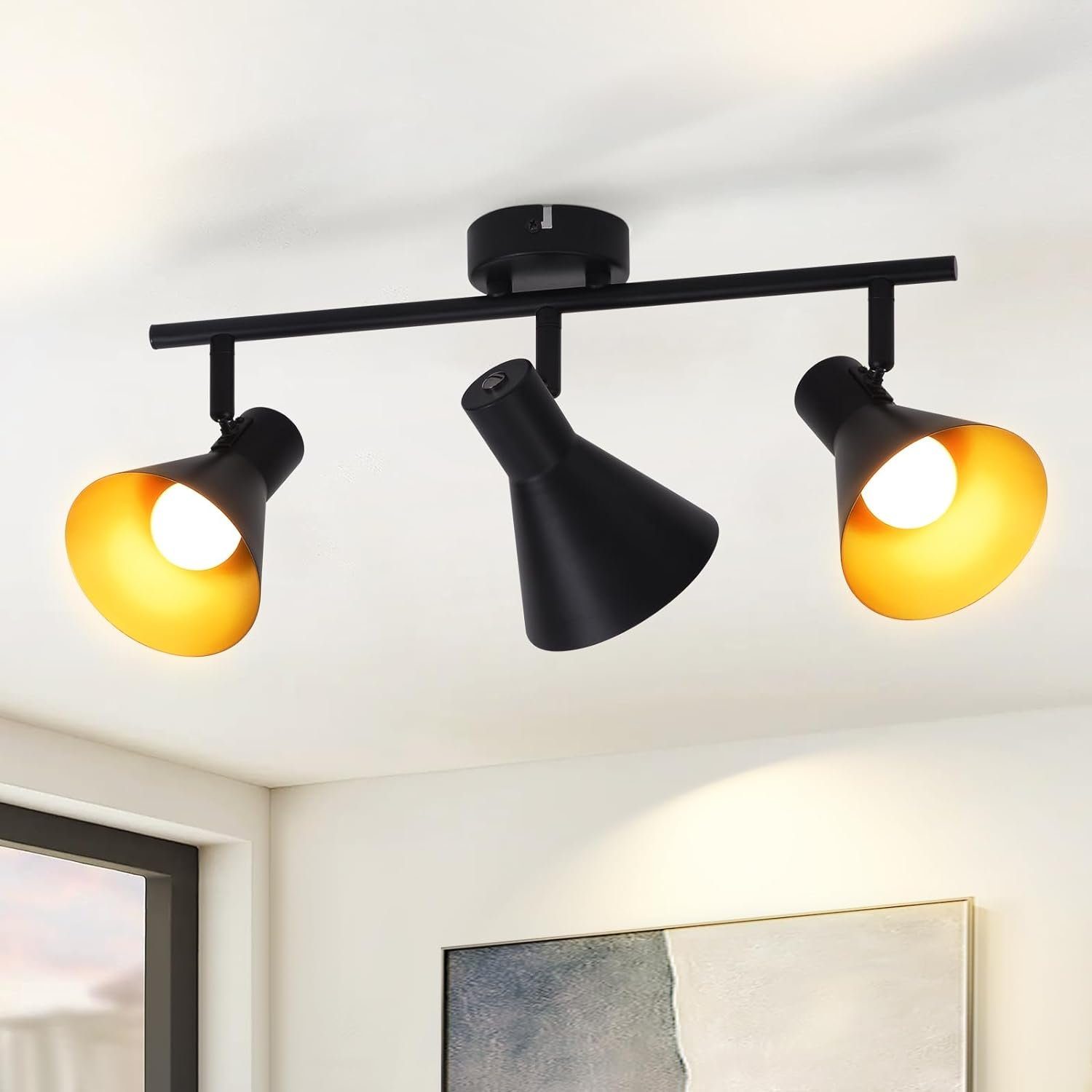Nettlfe lámpara de techo e14 negro 49x11