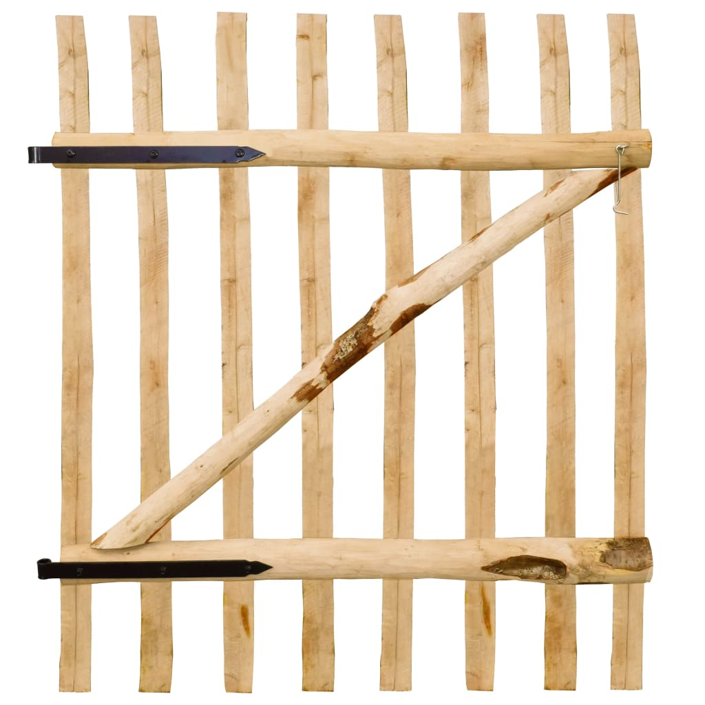 vidaXL puerta para valla madera de avellano 100x120cm