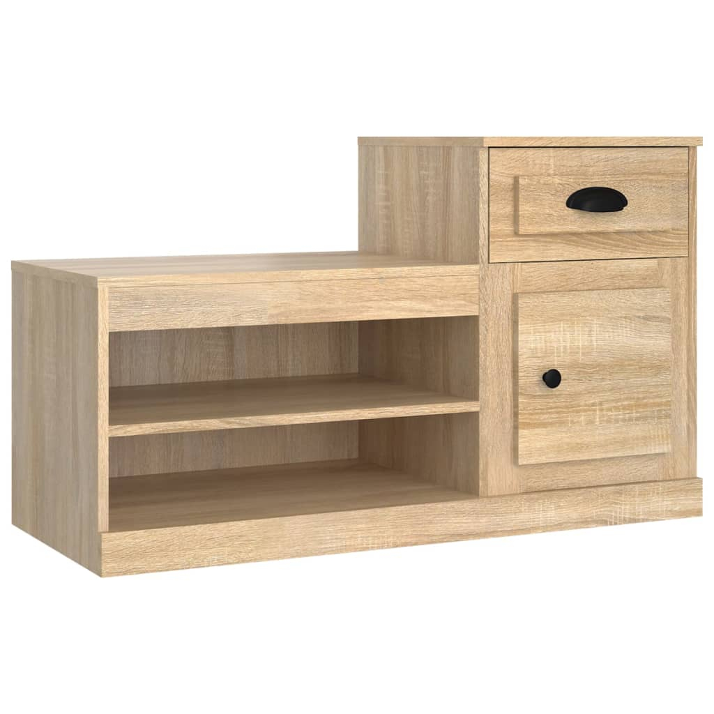 vidaXL zapatero madera contrachapada roble sonoma 100x42x60 cm
