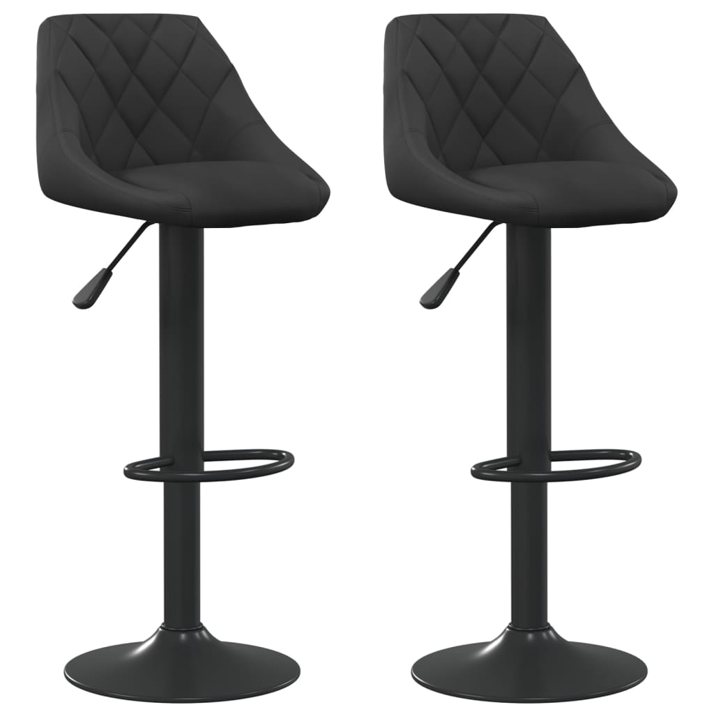 vidaXL taburetes de cocina 2 unidades terciopelo negro