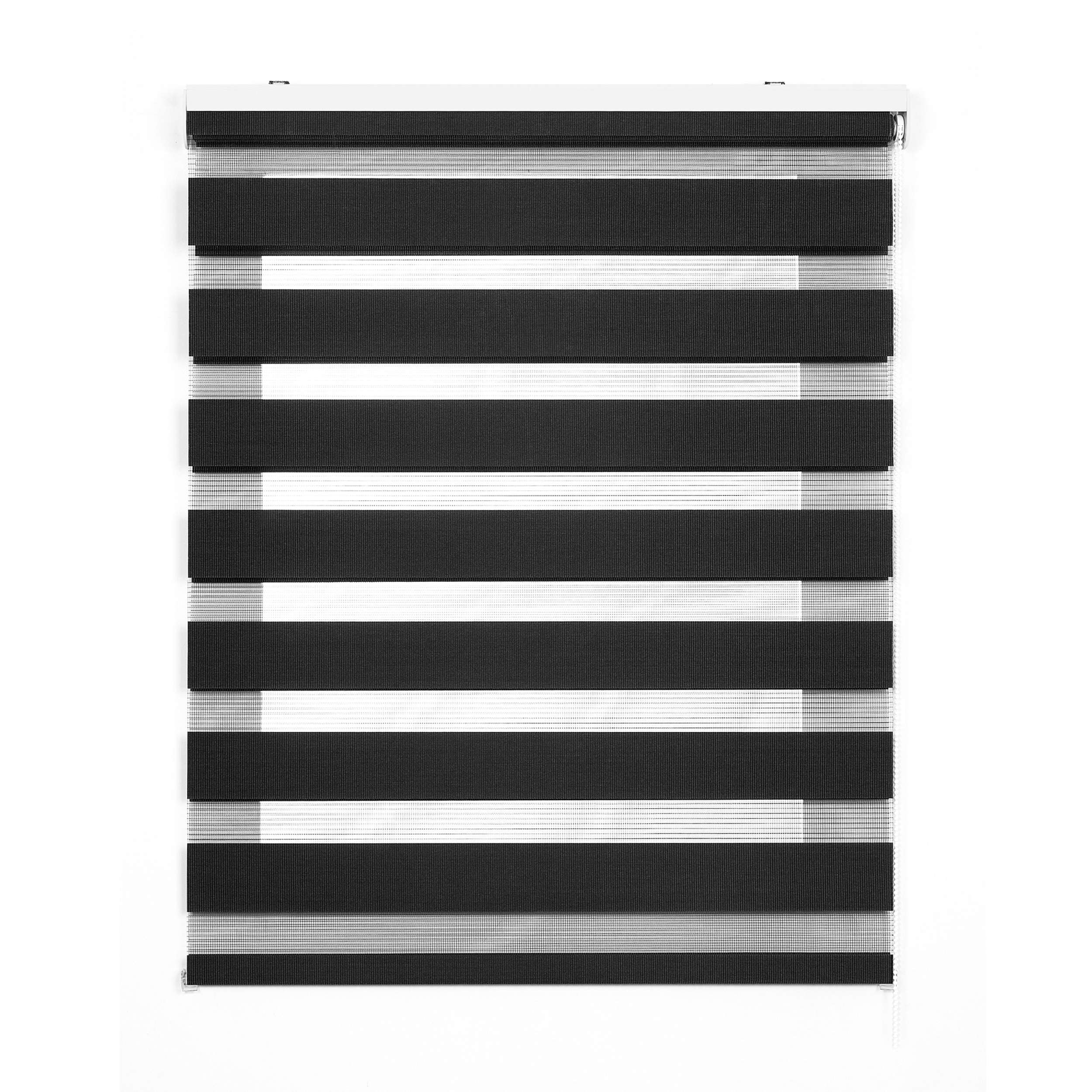 Estor noche y día, estor enrollable con doble tejido gris, 160 x 180cm