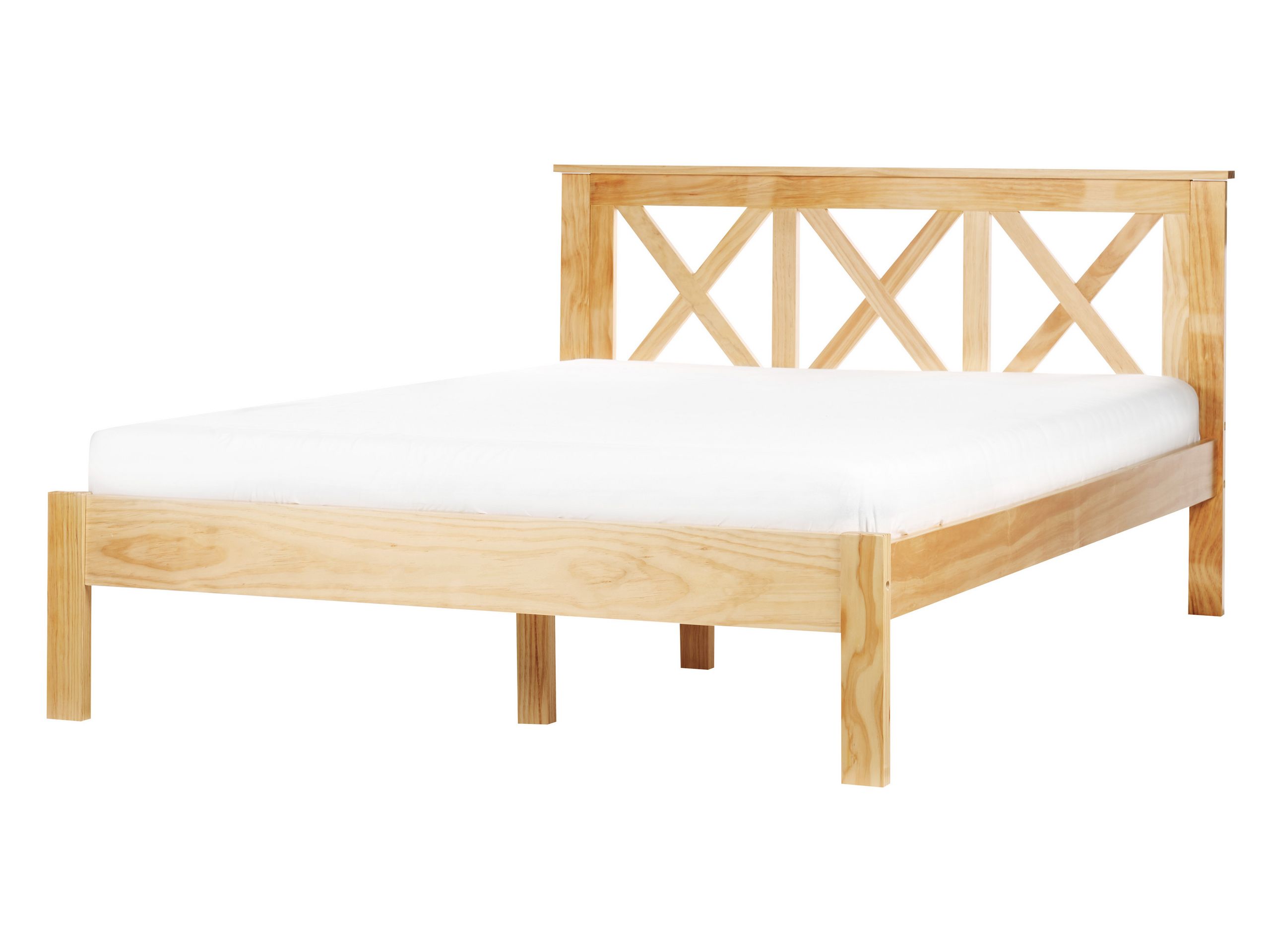 Cama madera de pino tannay 140 x 200 cm marrón claro