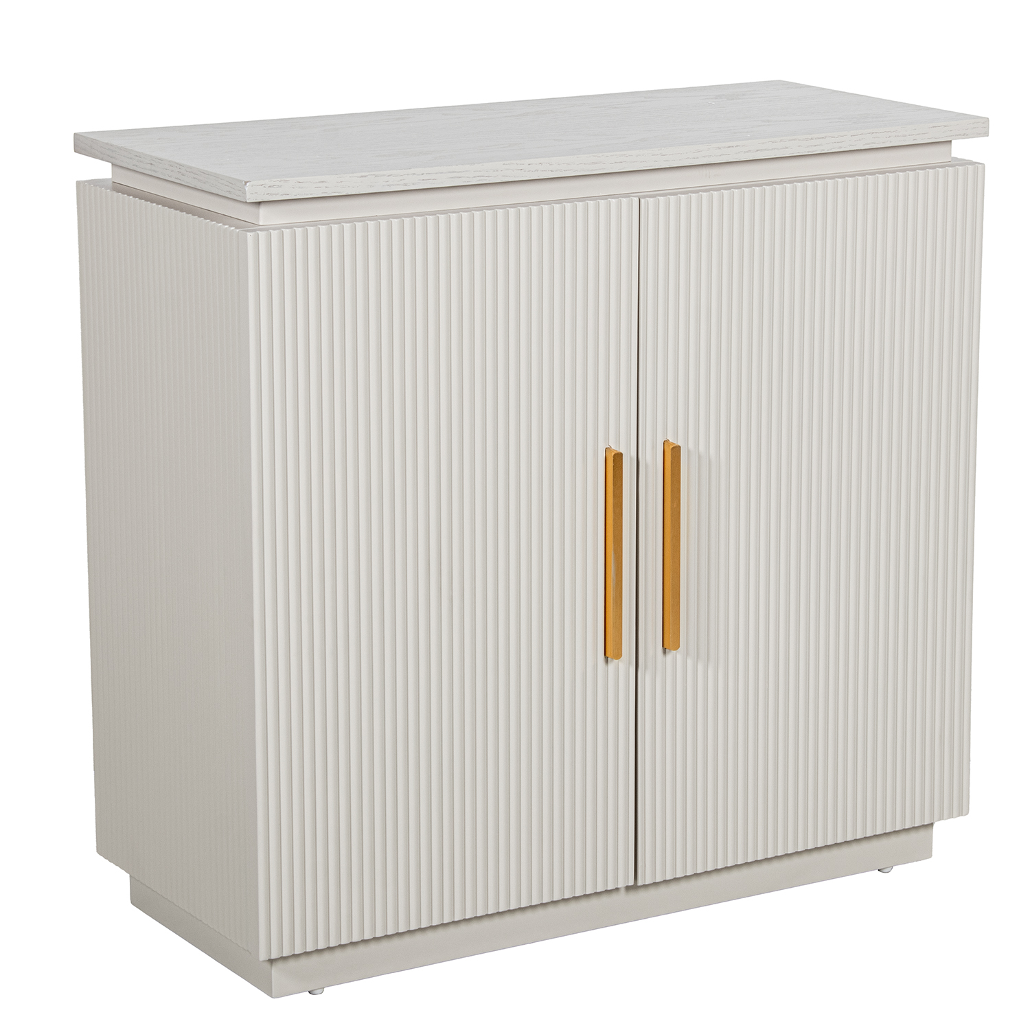 Mueble entrada madera con 2 puertas color beige