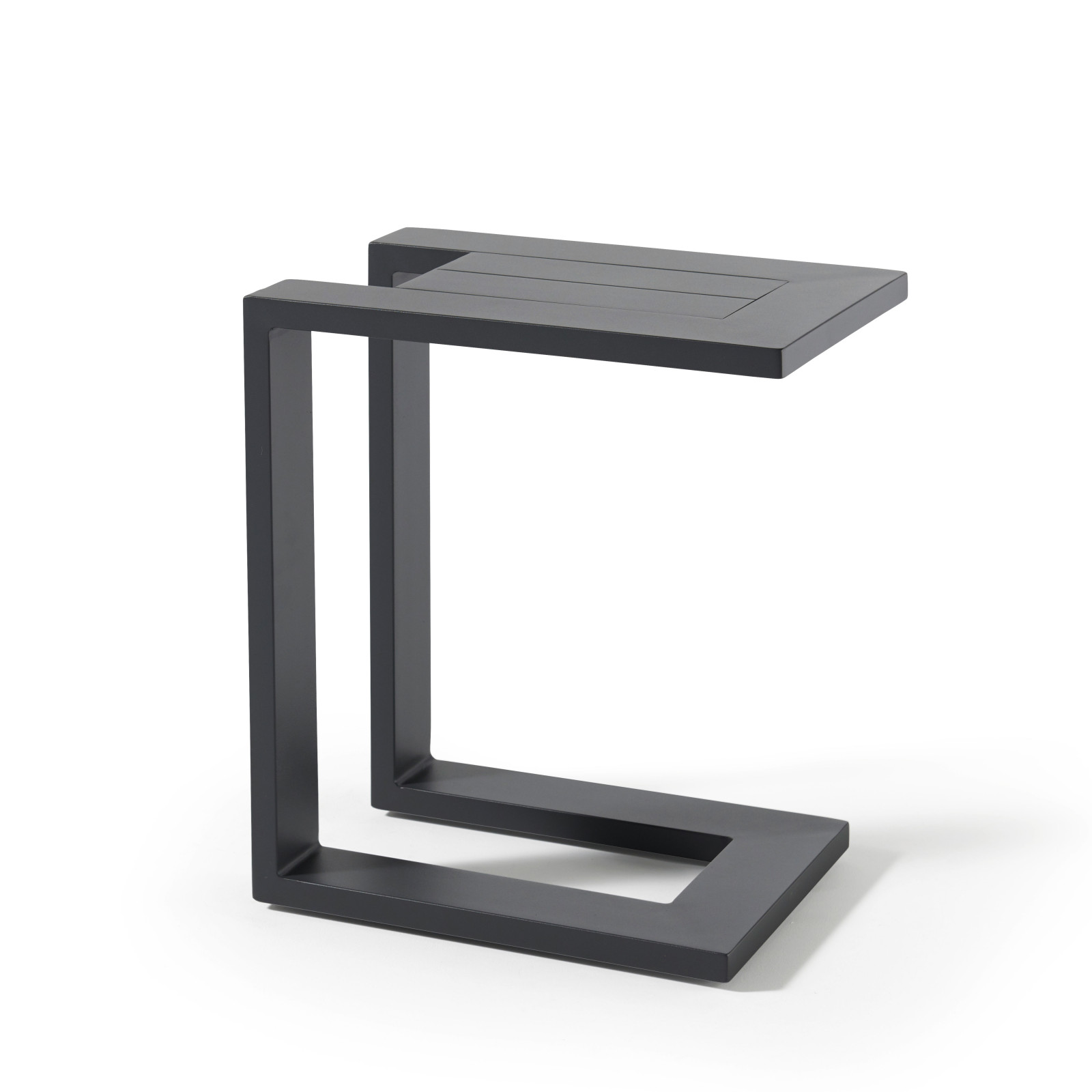 Oviala - estante para tumbona de aluminio gris