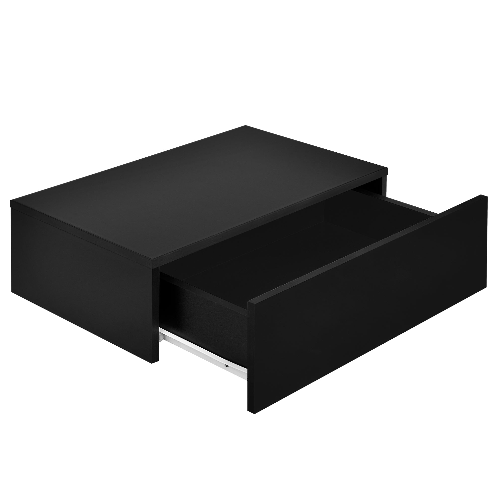 Estantería de pared para dormitorio con 1 cajón lacado