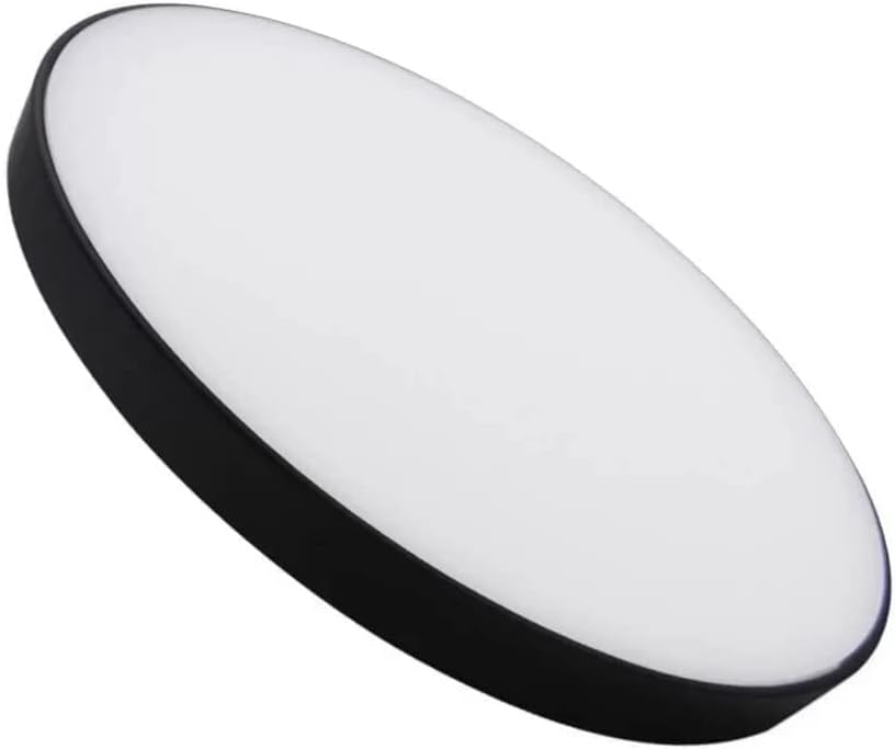 Plafón techo circular negro ø230mm 24w 2600lm osram chip - luz cálida 3000k