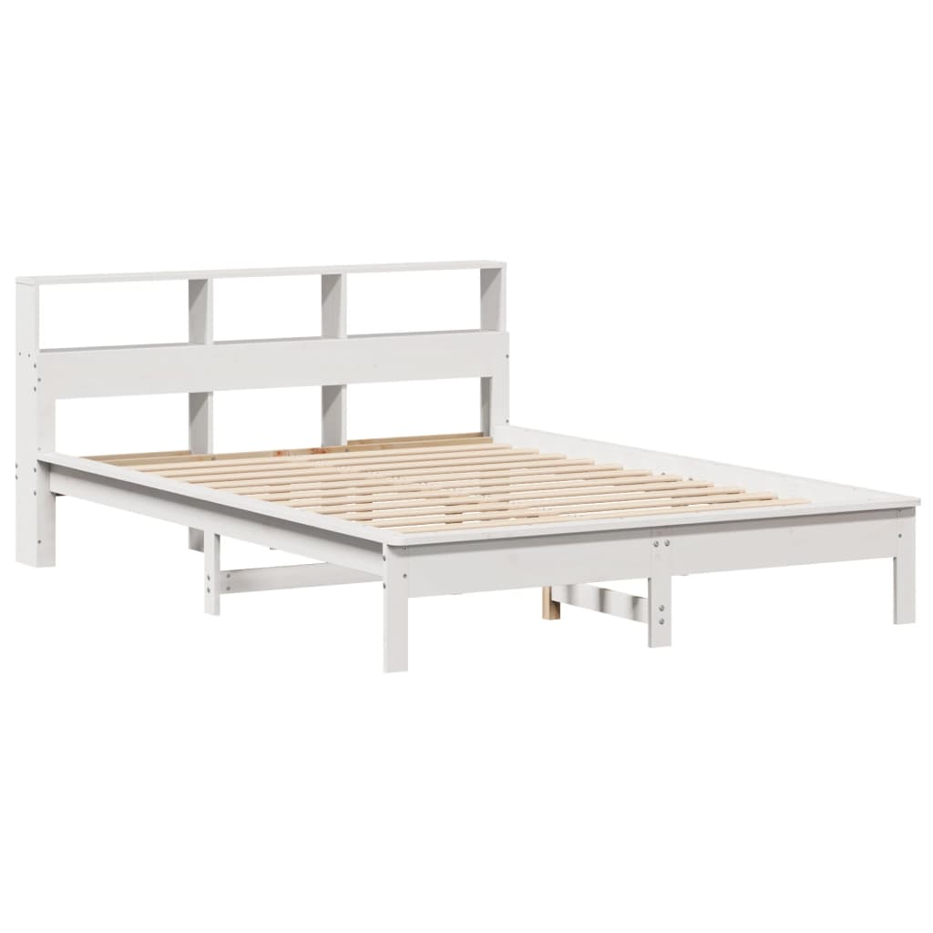 vidaXL estructura de cama sin colchón madera de pino blanca 150x200 cm