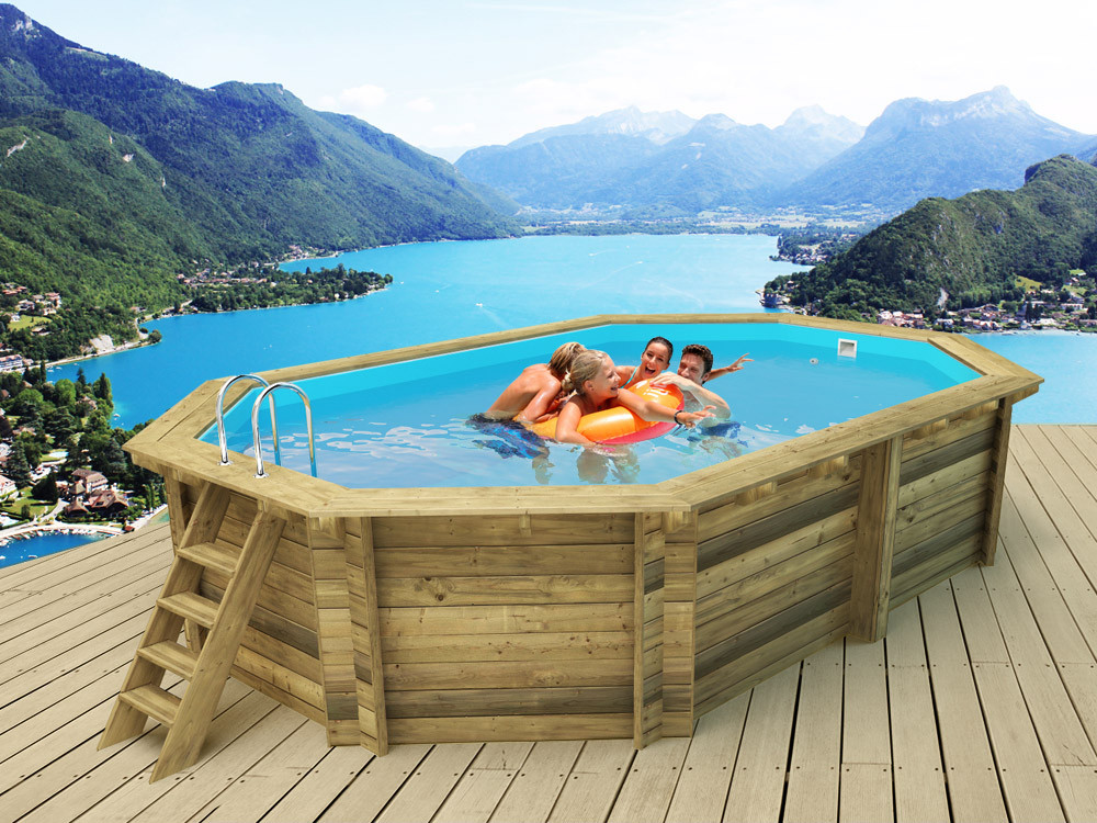 Piscina de madera "seychelles" - 4,00 x 3,00 x 1,20 m