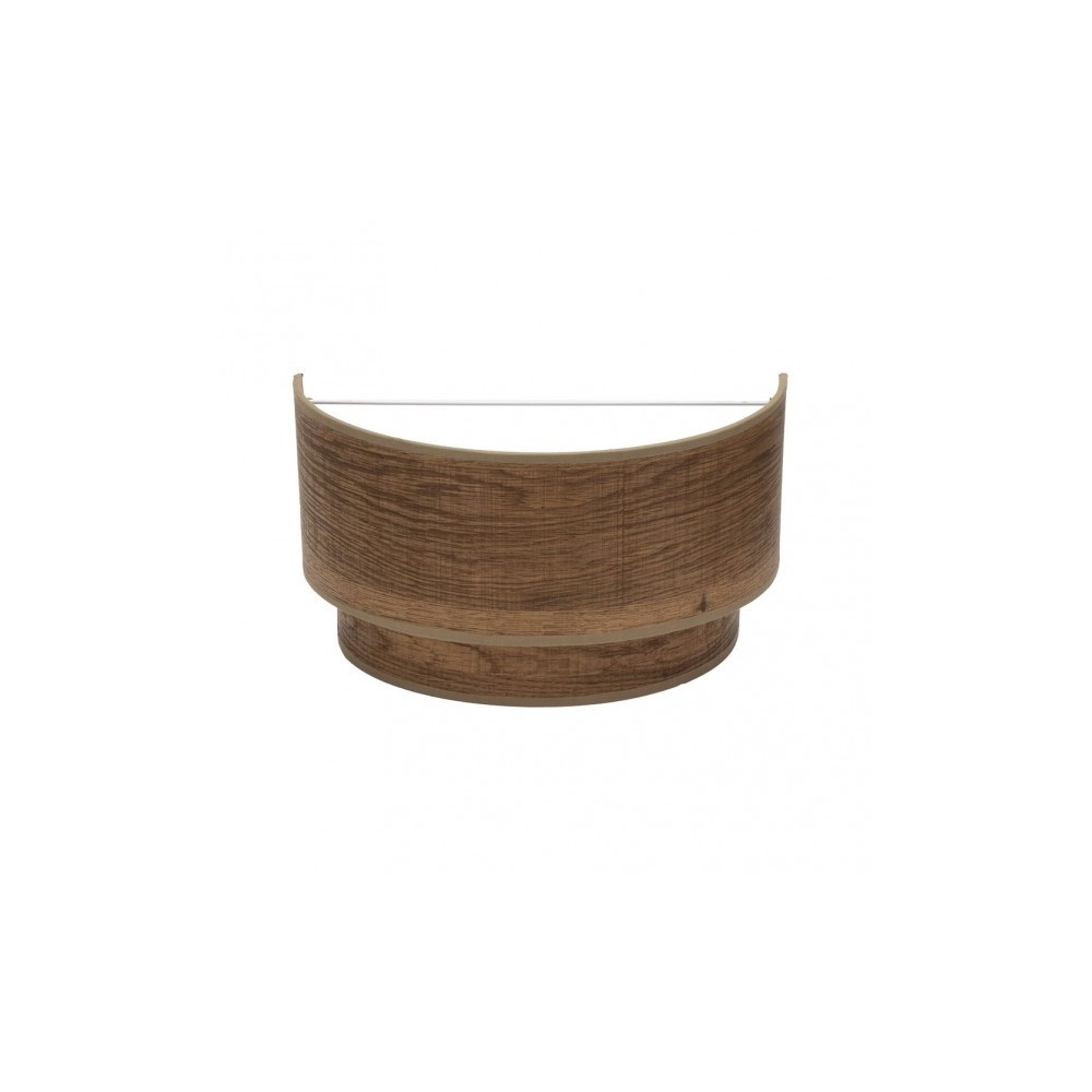 Aplique doble smile 1xE27 madera oscura 17x30x15 cm