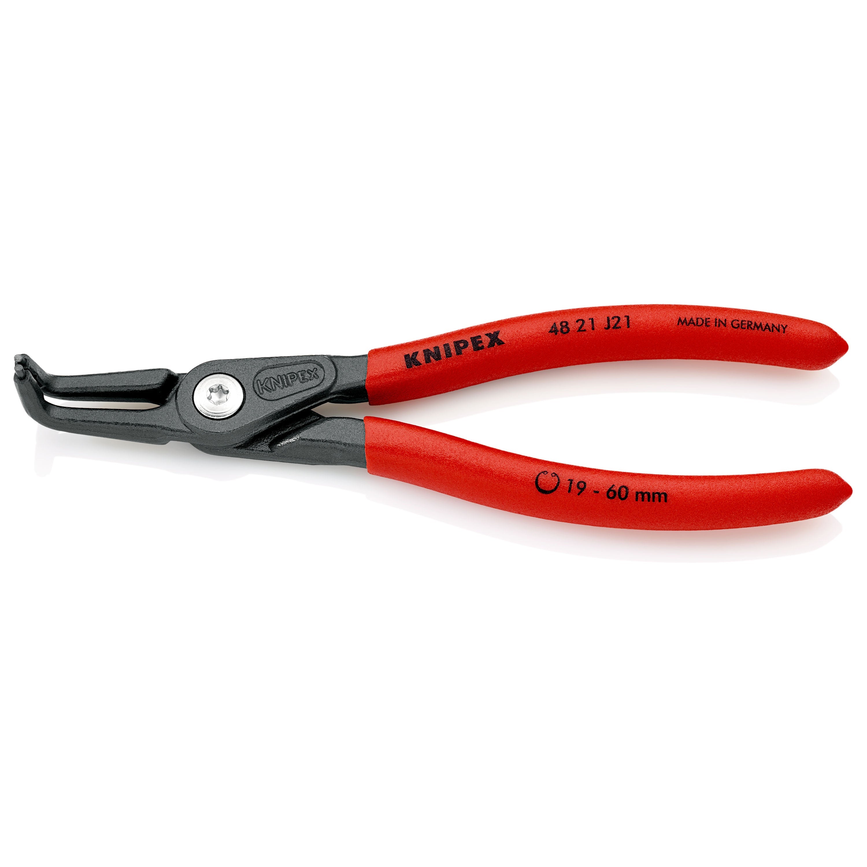Alicates para arandelas interiores acodado 90° 1,8 mm - knipex - 48 21 j21