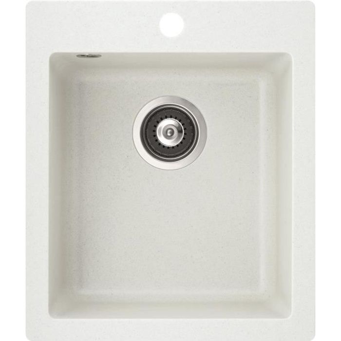 Fregadero - cuadrado sin escurridor blanco - 425 x 500 mm
