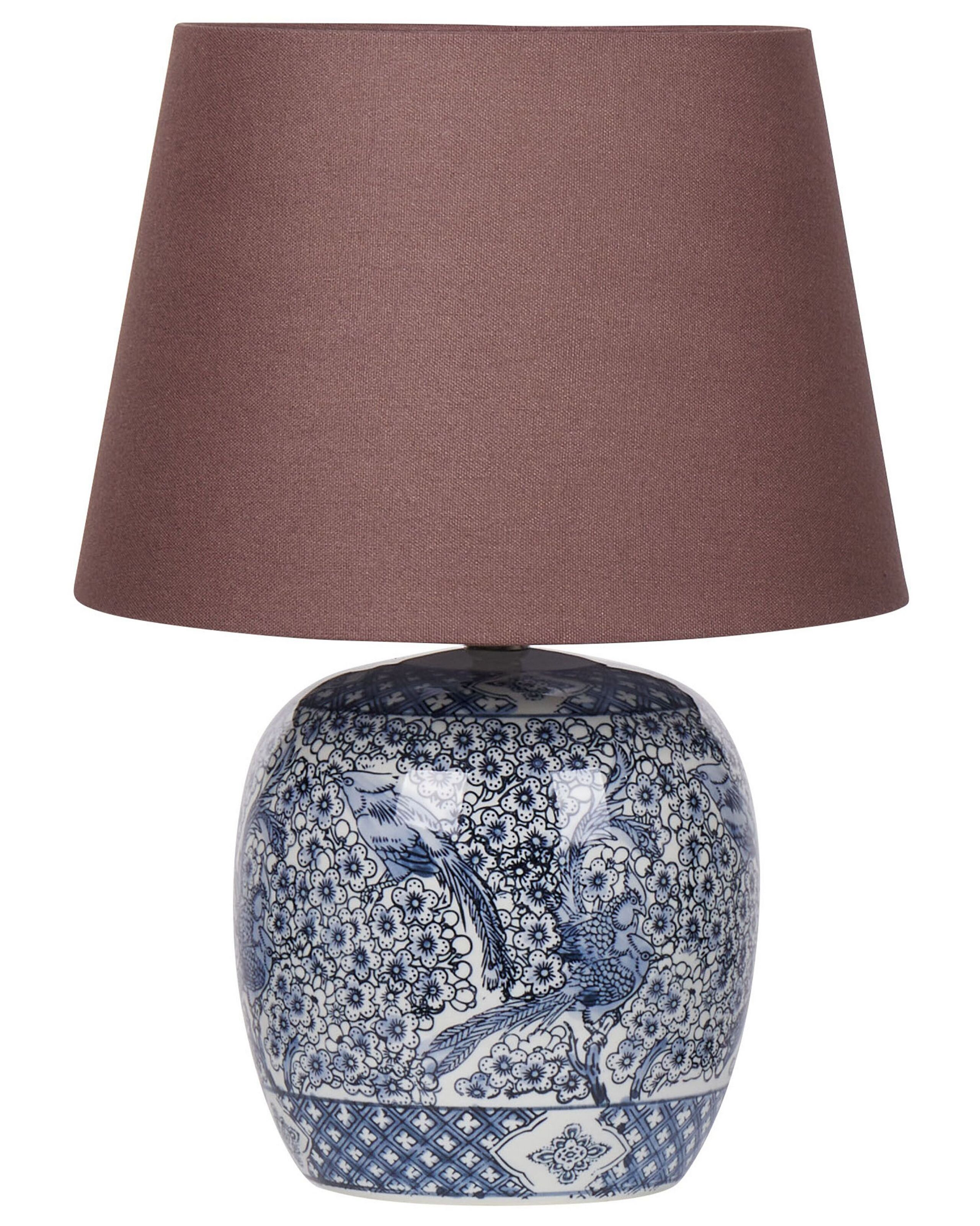 Lámpara de mesa neira porcelana marrón