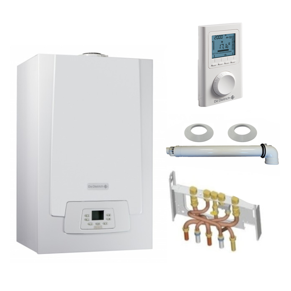 Caldera de condensación a gas mpxmi slim 33kw completa termostato cableado