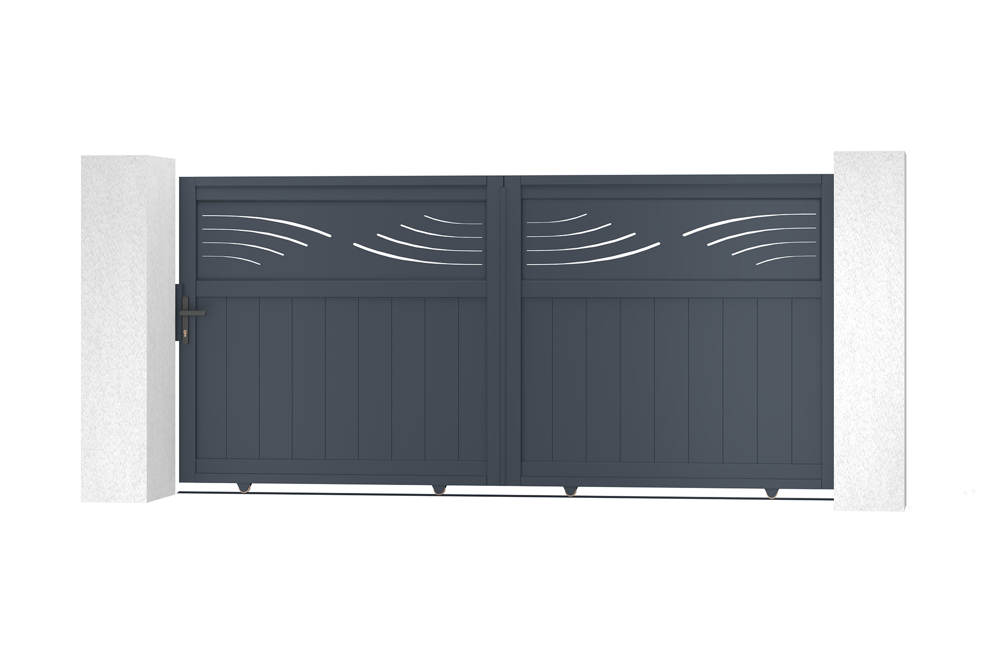 Puerta corredera de aluminio 3m halti a.140cm
