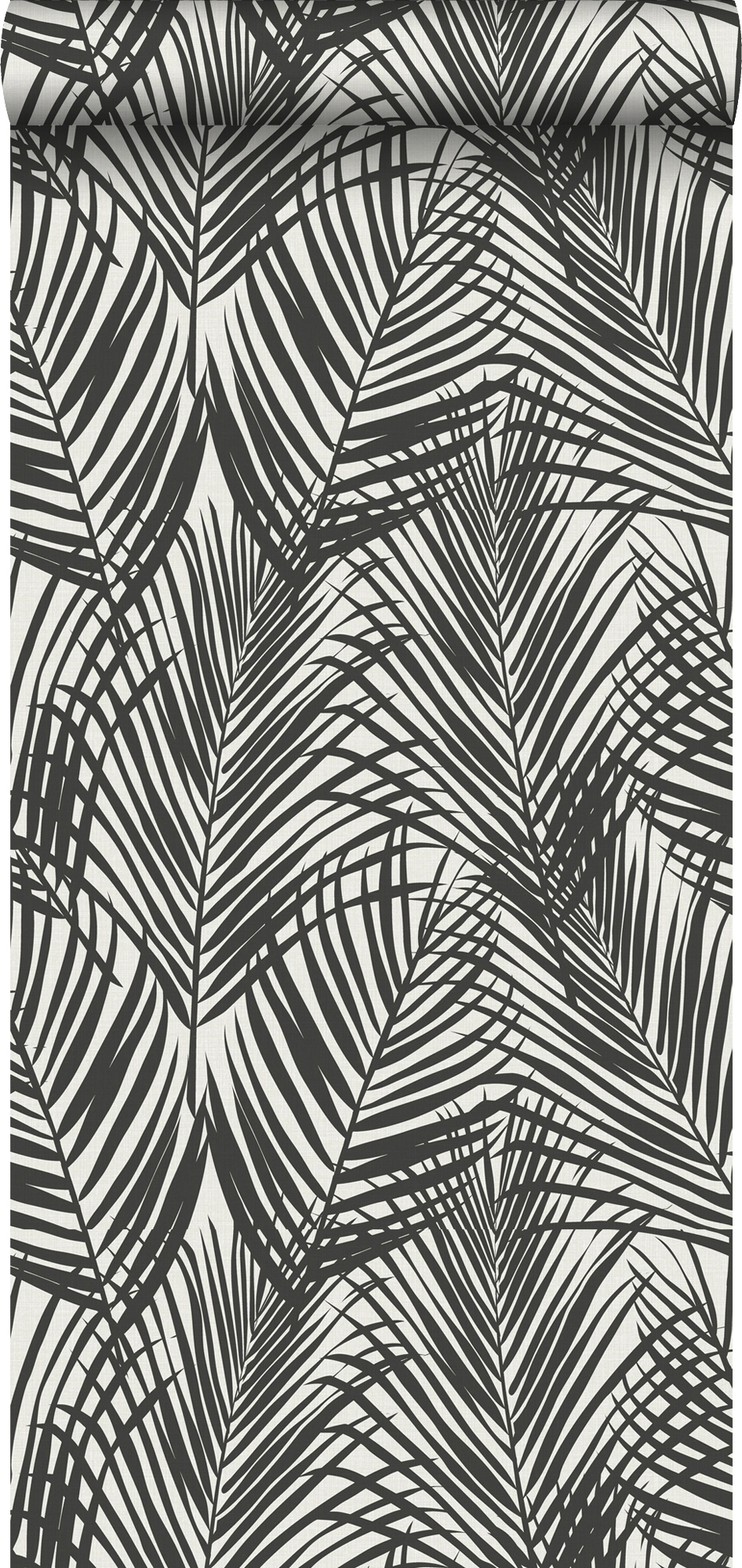 Walls4you papel pintado hojas tropicales blanco y negro - 53 cm x 10.05 m