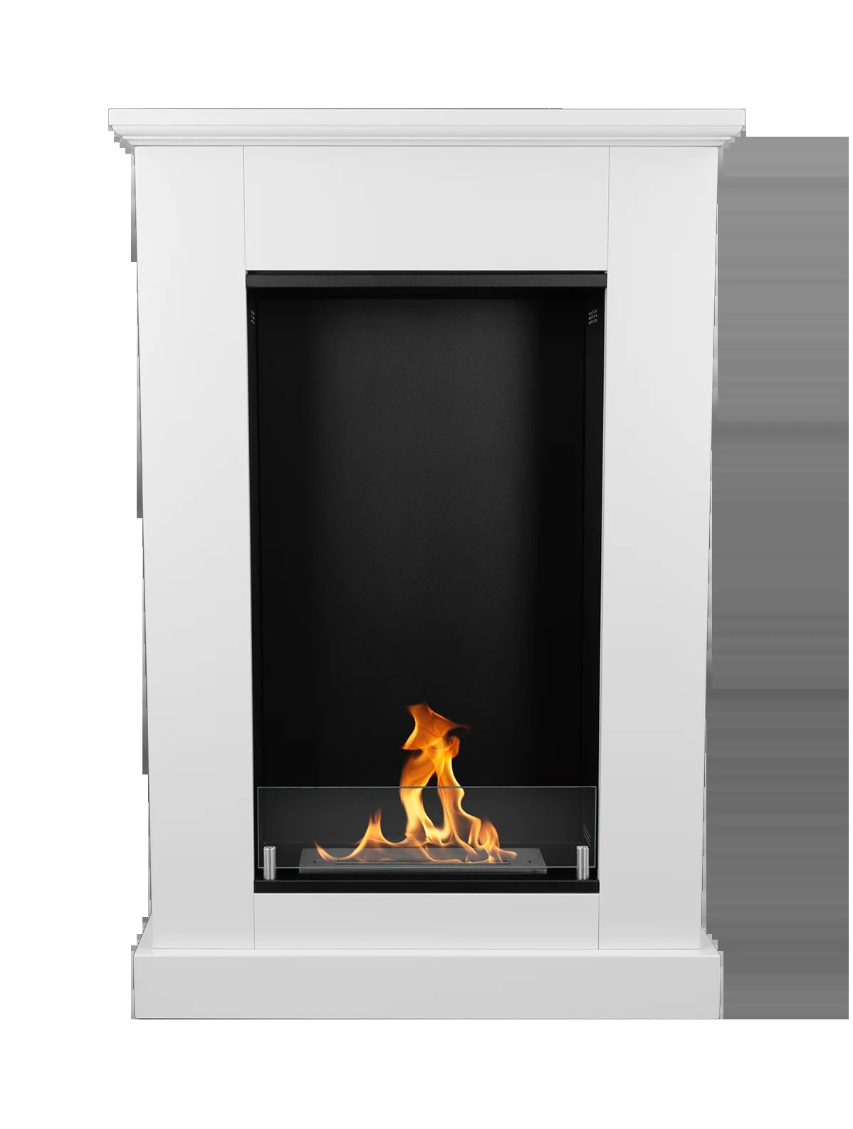 Chimenea bioetanol pula mini blanca con cristal