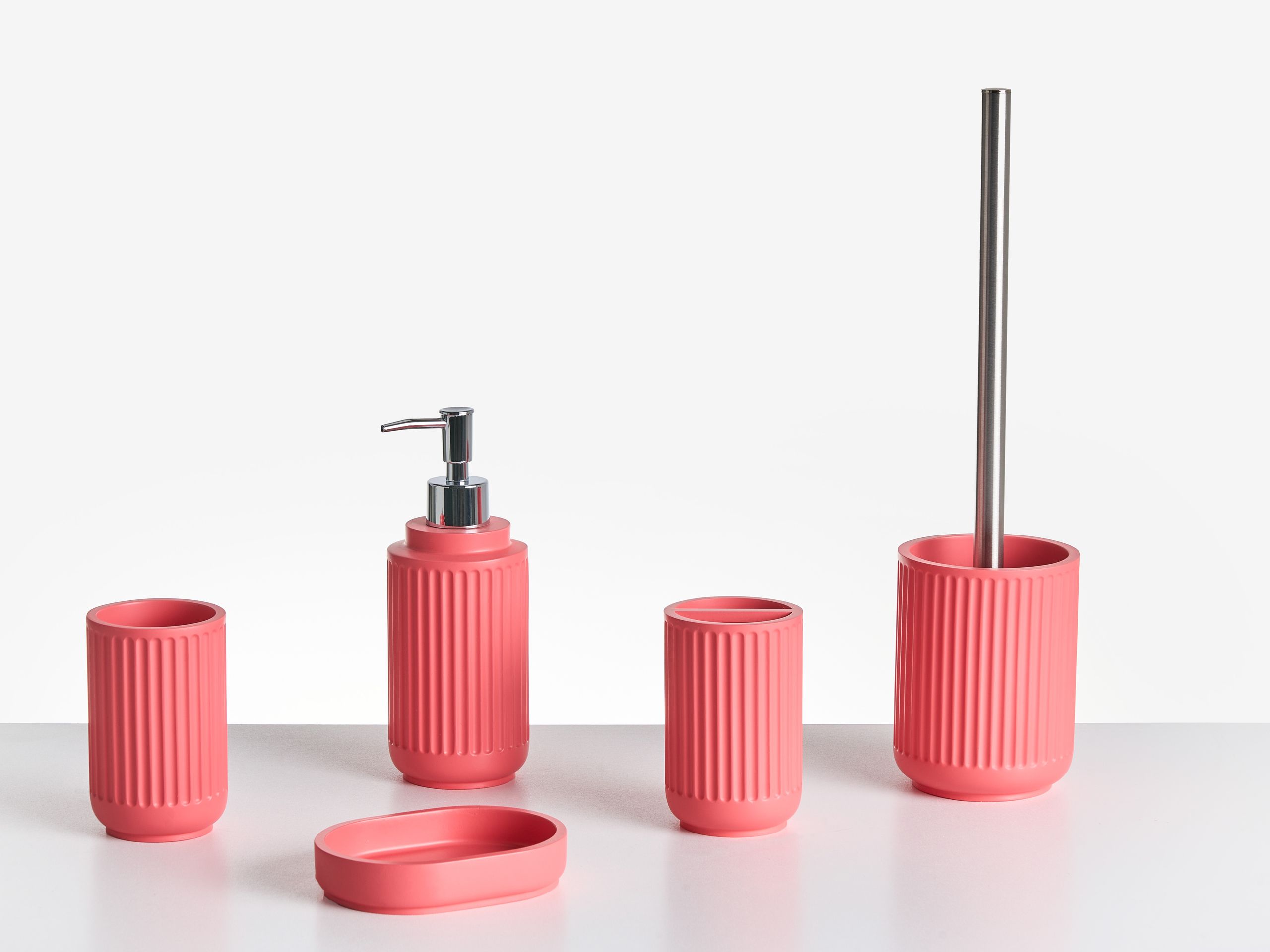 Conjunto de 5 accesorios de baño huarmey rojo