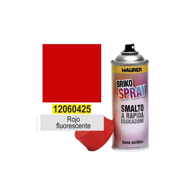 Spray pintura rojo fluorescente 400 ml.