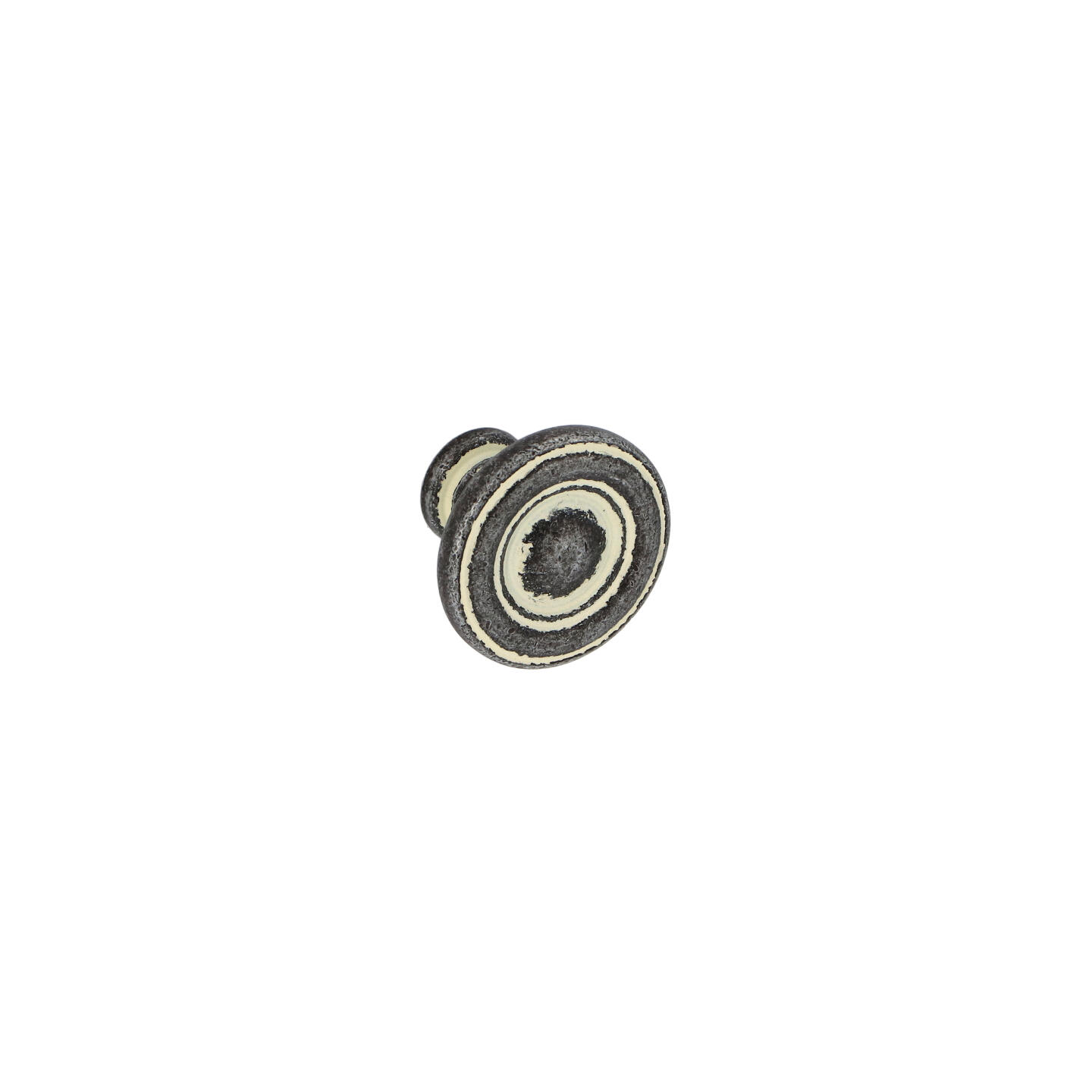 Pomo para muebles en zamac diam 31mm marfil rústico lote de 25