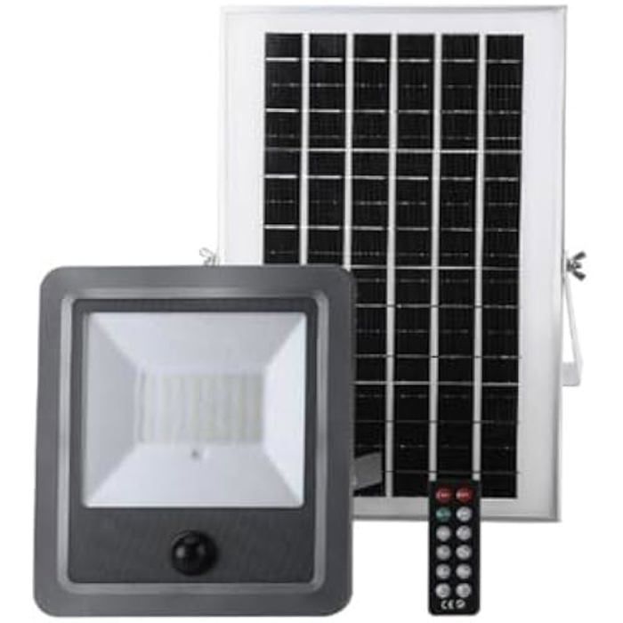 Proyector solar - EDM - 31862 - 100 w - 1200 lm - detector de movimiento