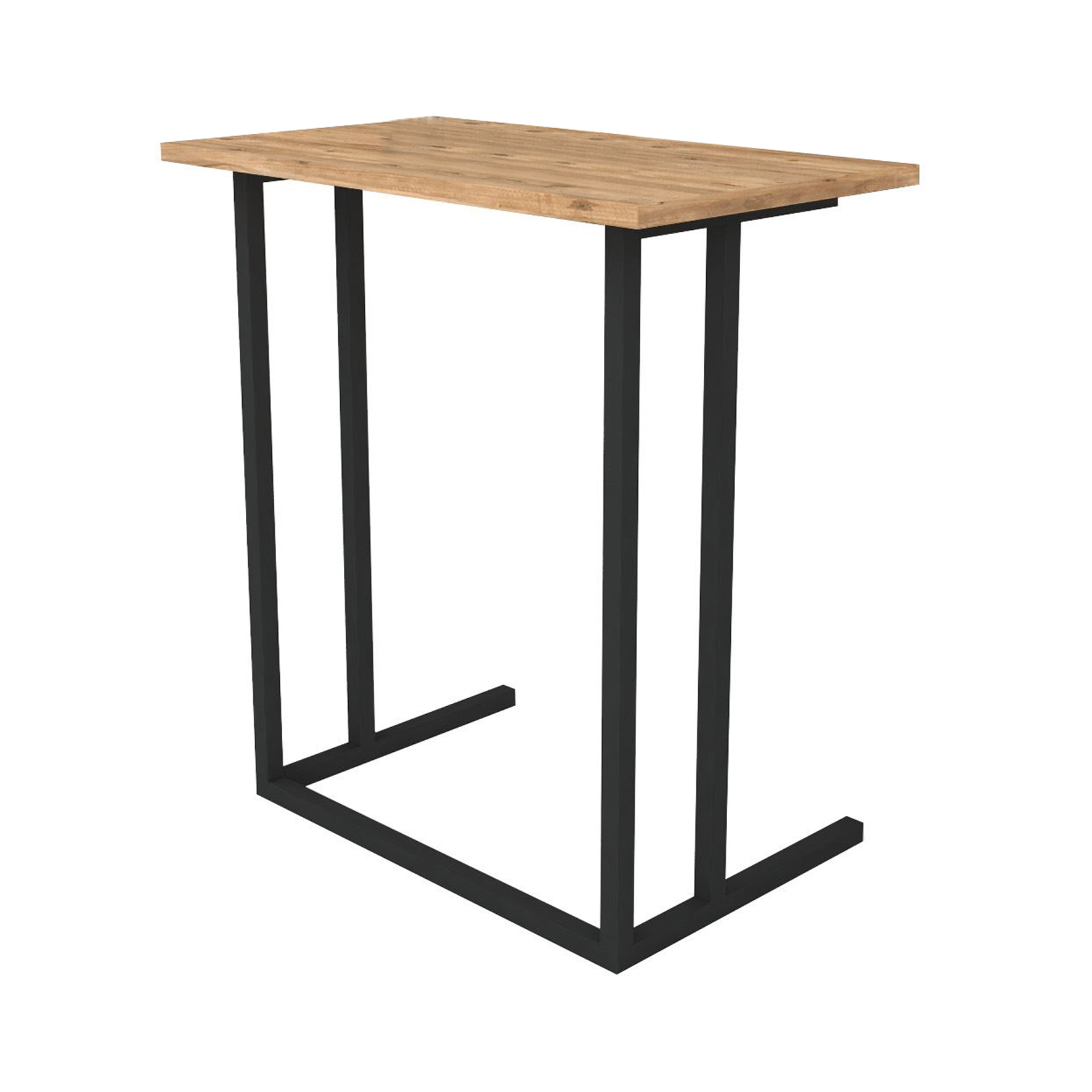 Mesa auxiliar de metal cuadrada safir 66x60x36 cm