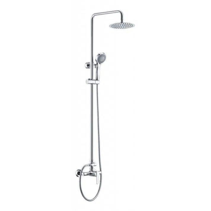 Columna de ducha extensible 88-125 cm, rociador redondo monomando cromo