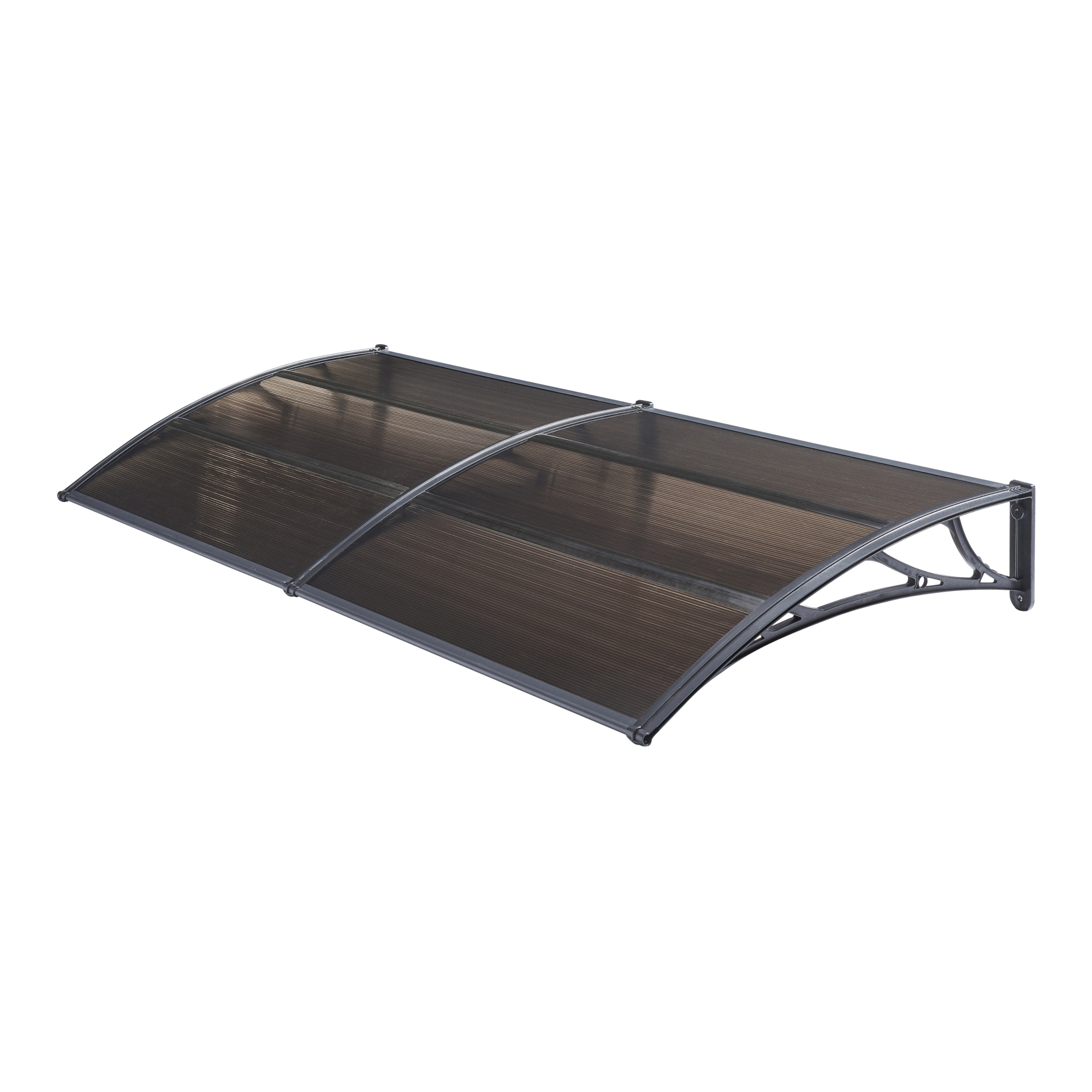 Marquesina exterior para puertas mellerud 240x80 cm Marrón
