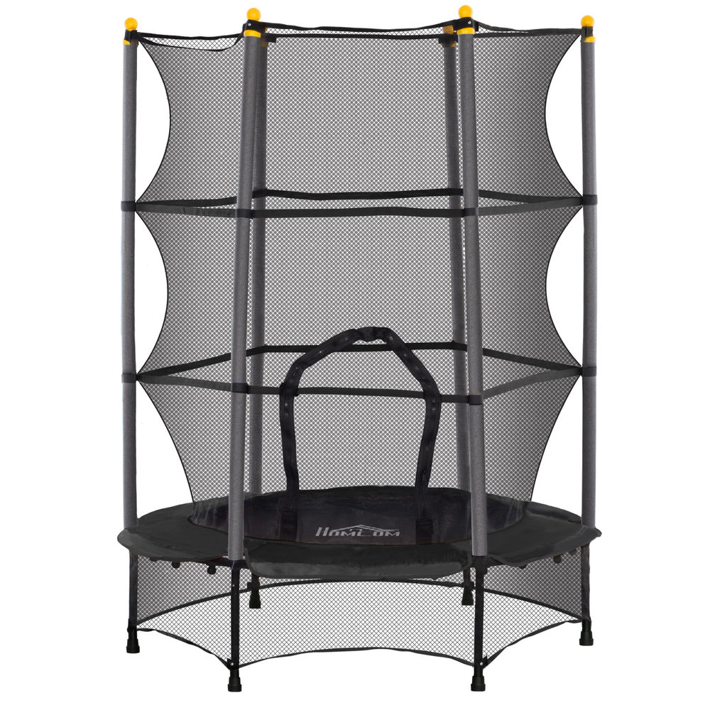 Cama elástica infantil 140x140x190 cm acero, pp Homcom
