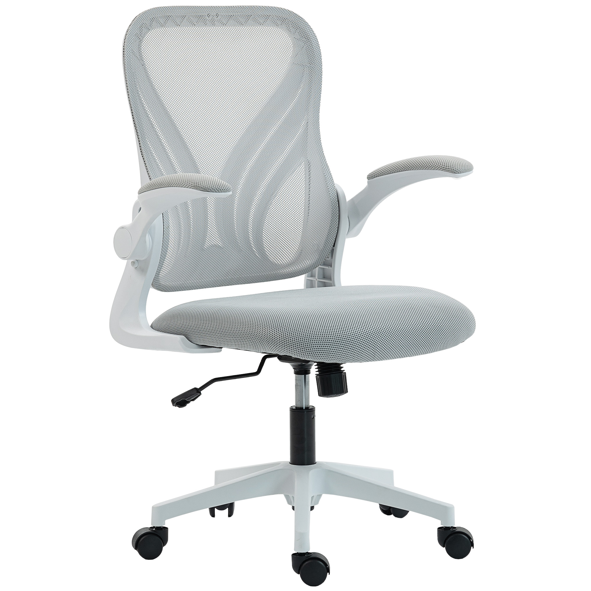 Silla de oficina malla (100% poliéster) gris claro 73x62x111 cm