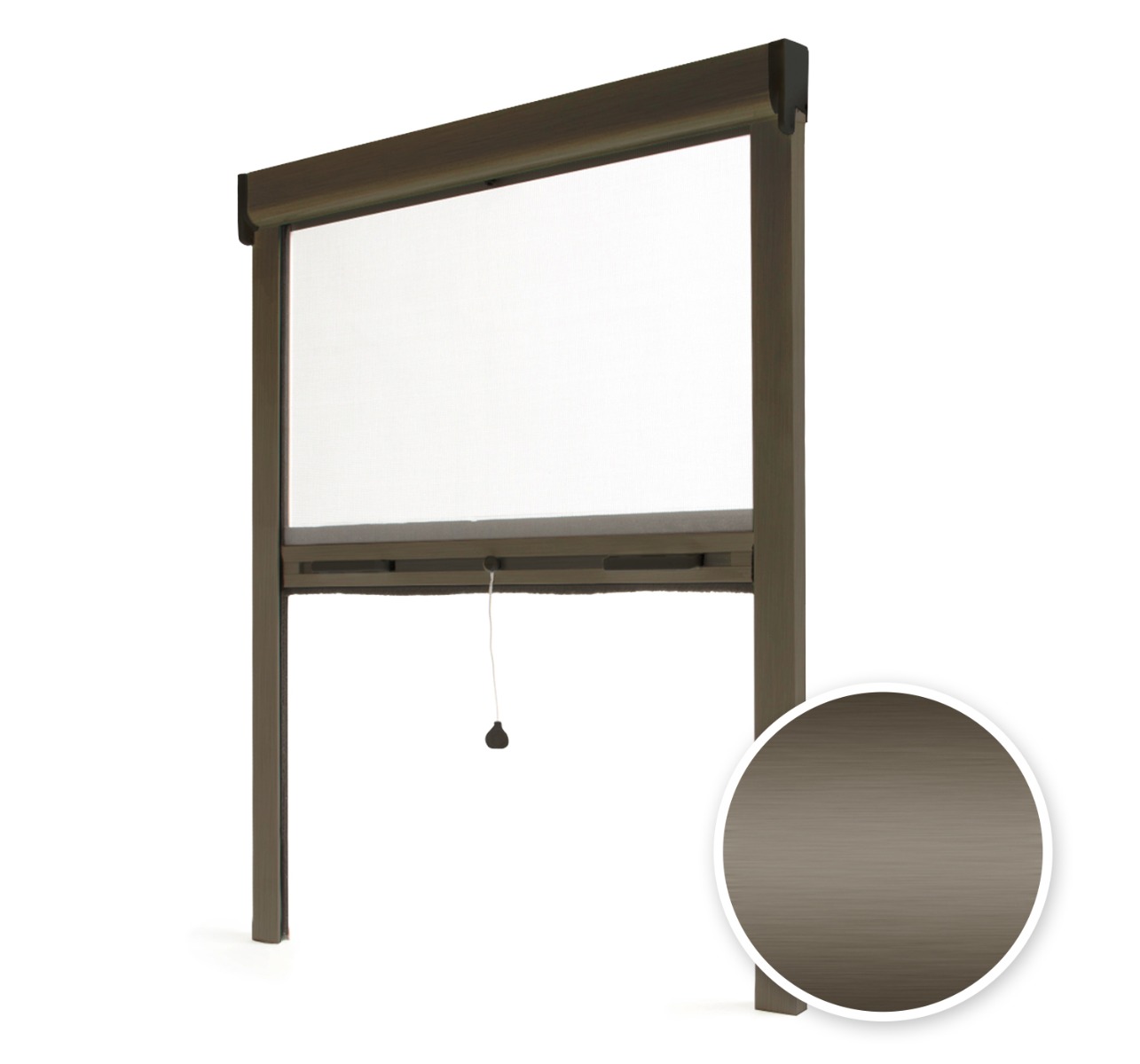 Mosquitera enrollable para ventana 150x220 cm - bronce - gama 2025
