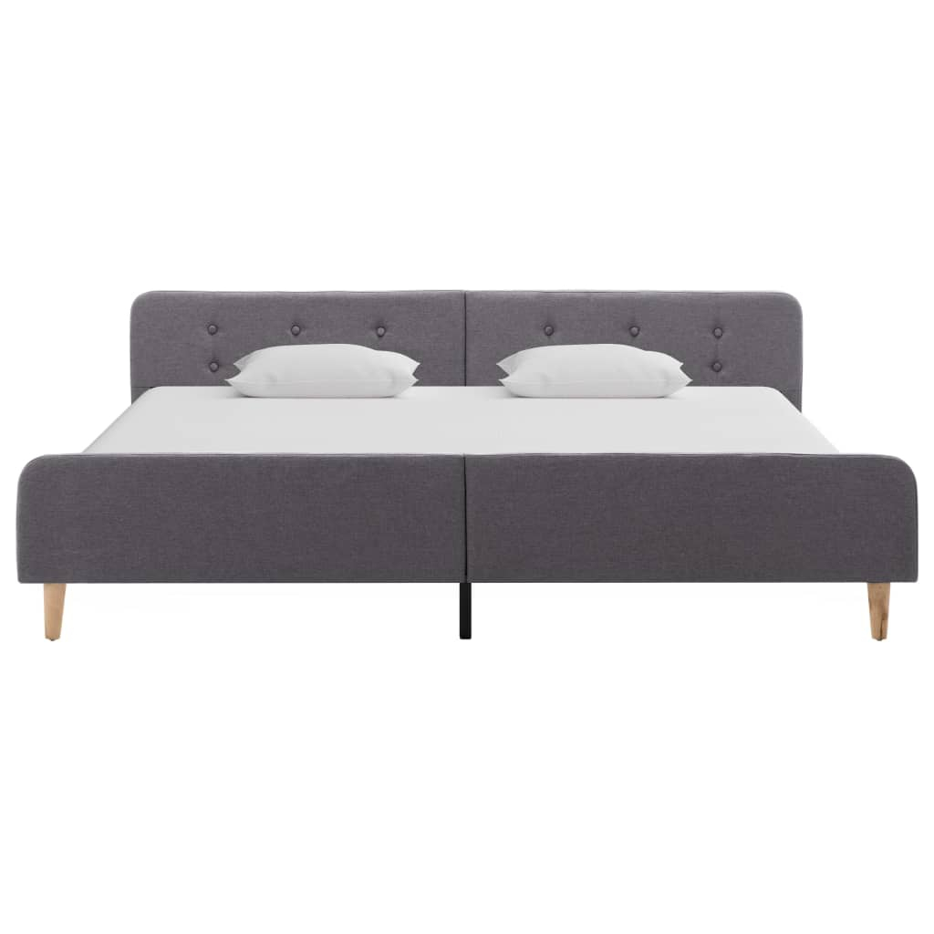 vidaXL estructura de cama de tela gris claro 180x200 cm