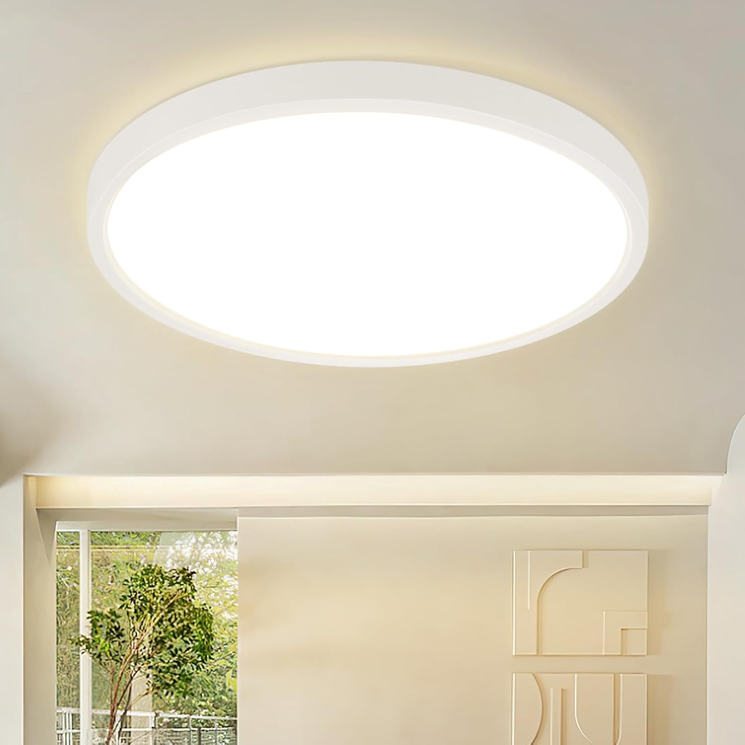 Nettlife lámpara LED lámpara para baño ø30cm lámpara de dormitorio