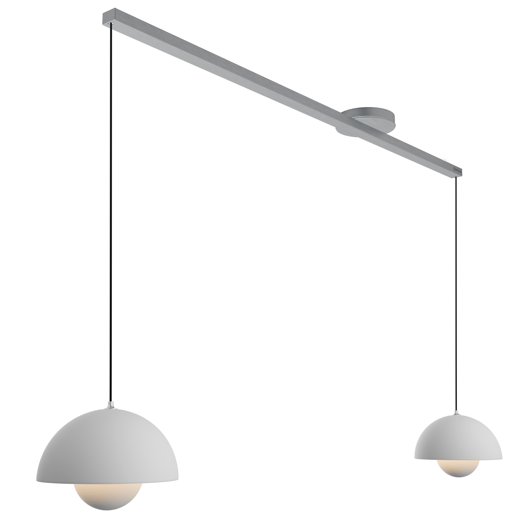 Lightswing® twin - acero inoxidable 110 cm - para dos lámparas coLGantes