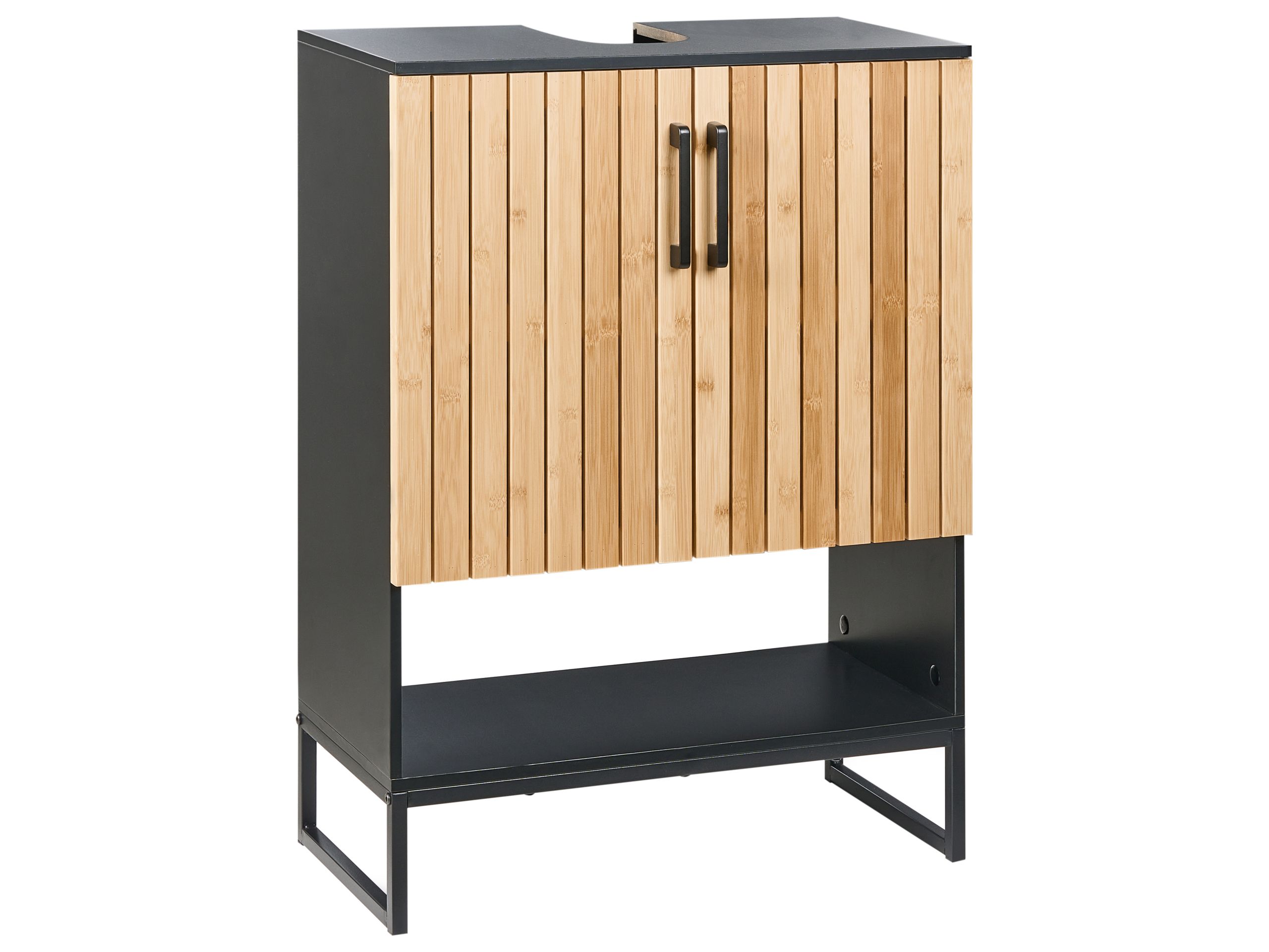 Mueble de baño miscanti madera de bambú 60 cm marrón claro