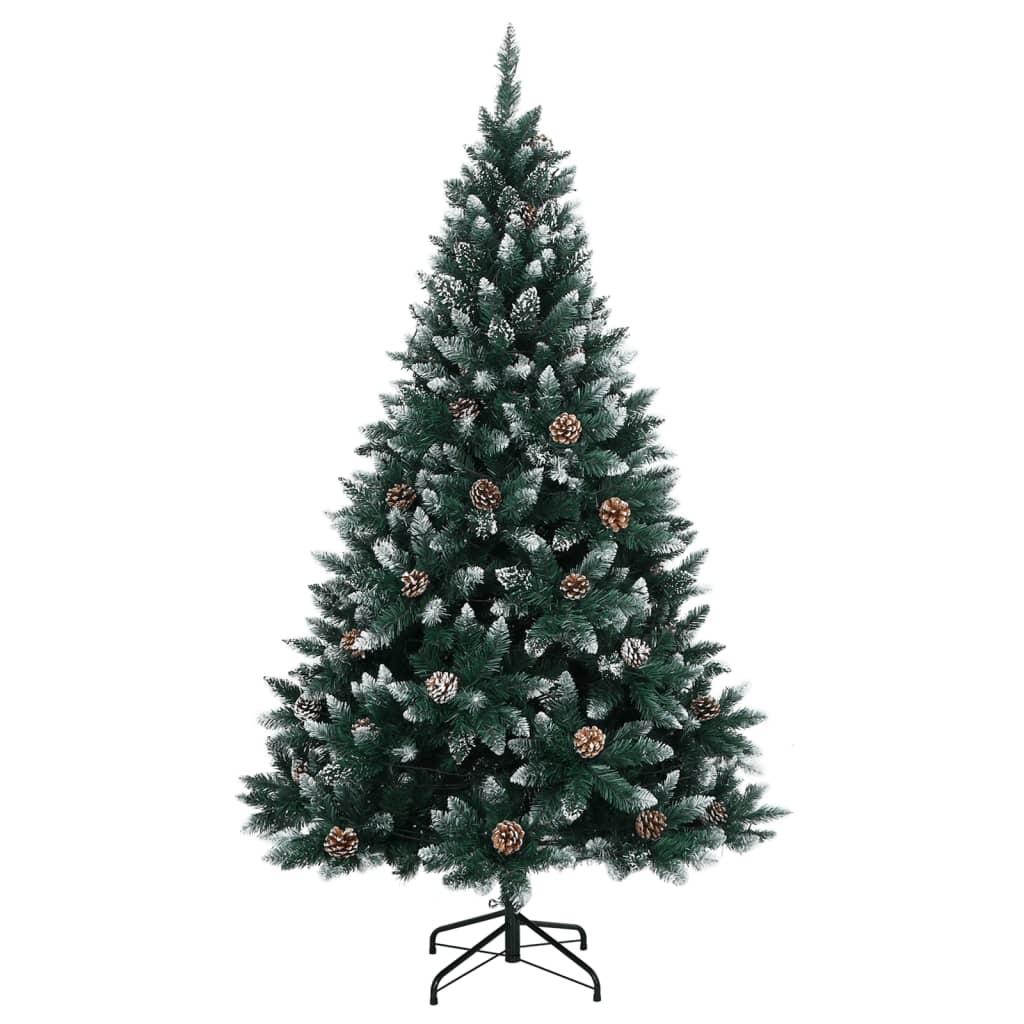 Árbol de navidad artificial con bisagras 300 LEDs 180 cm es7095