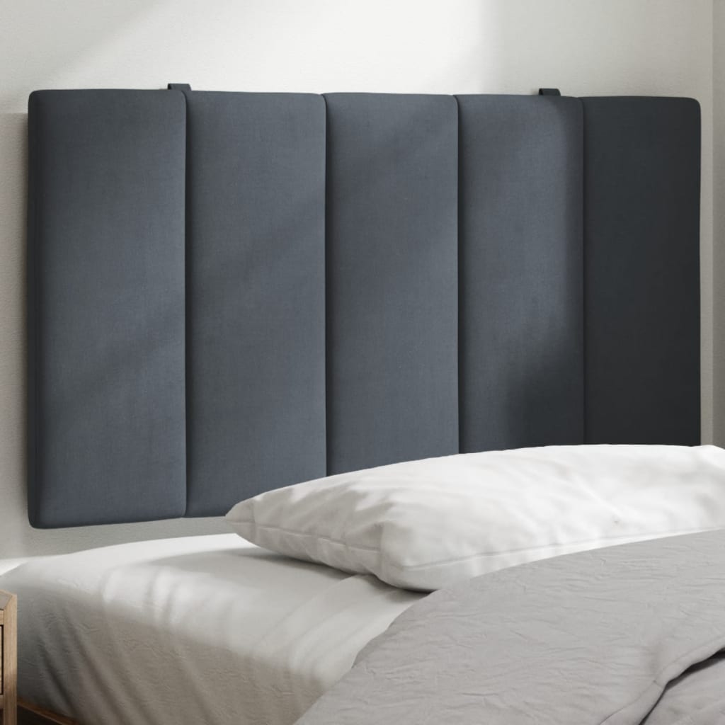 Cabecero de cama acolchado terciopelo gris oscuro 80 cm eso5905