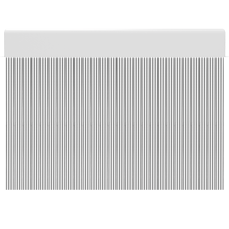 Cortina para puertas de PVCl transparente con negro / 90 x 210