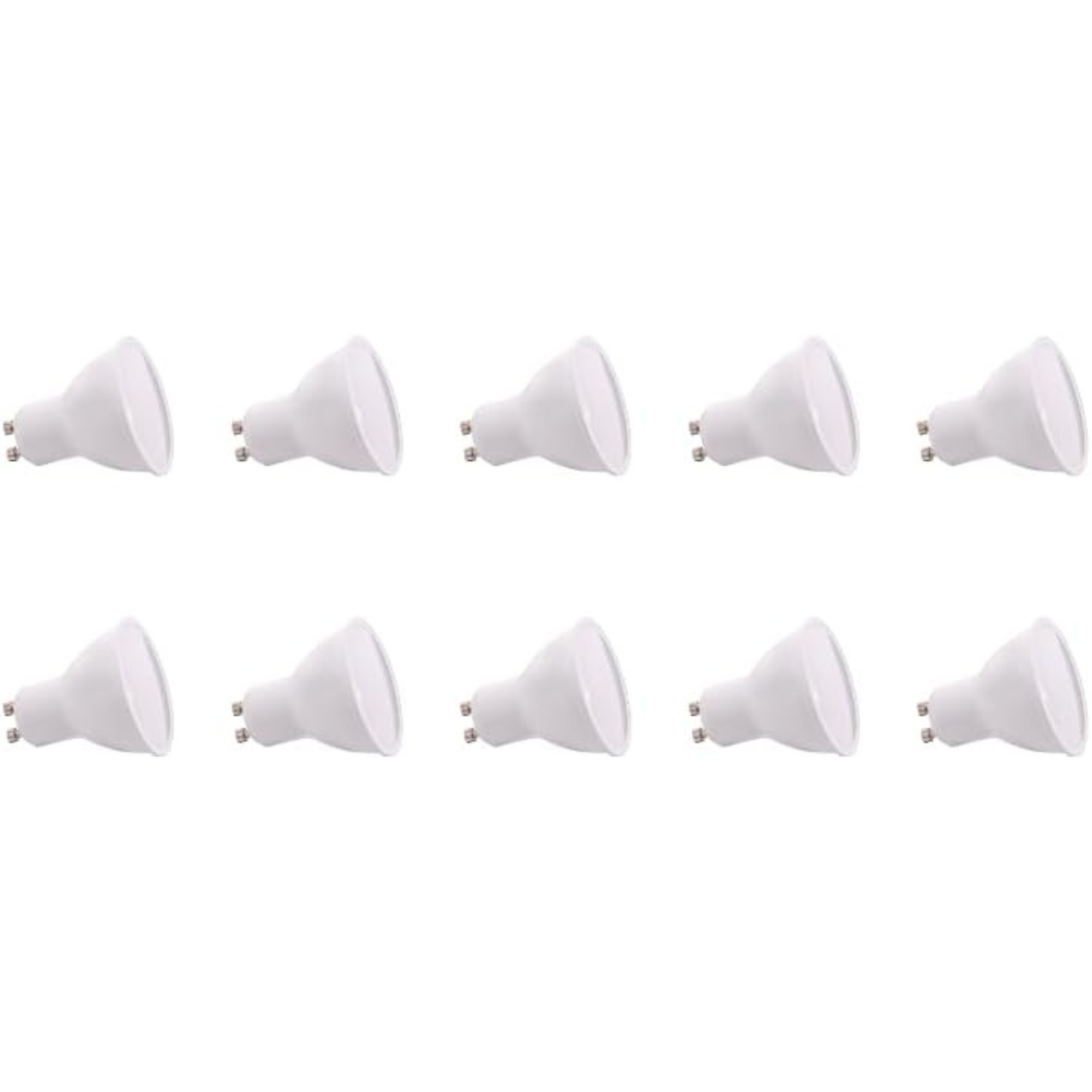 Pack 10 bombillas LED gu10 dimable 7w 6000k blanco frío